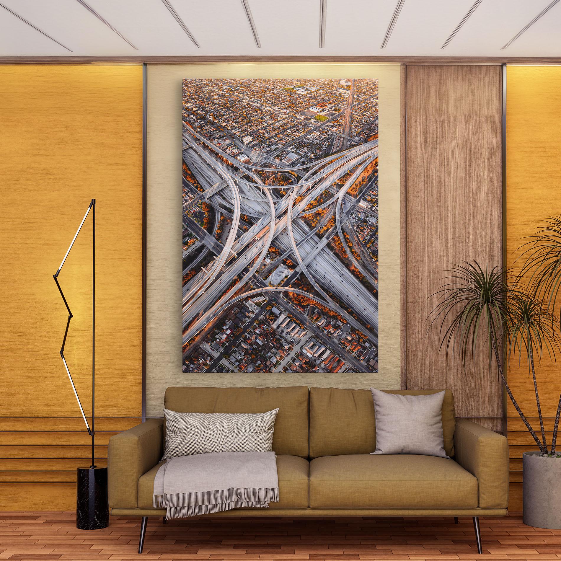 Leinwandbild Big Road City mockup 9