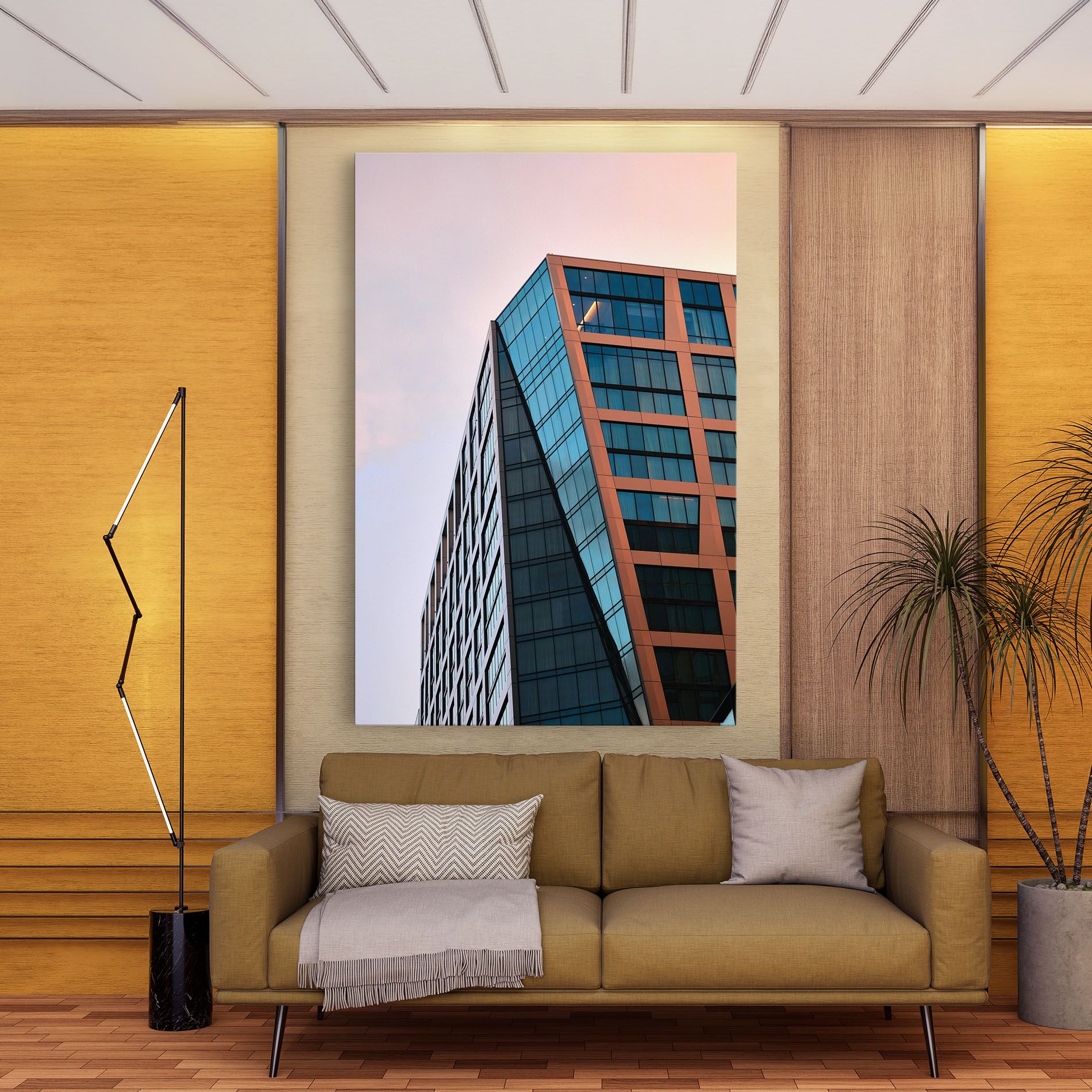 Blue Glass Building mockup 9