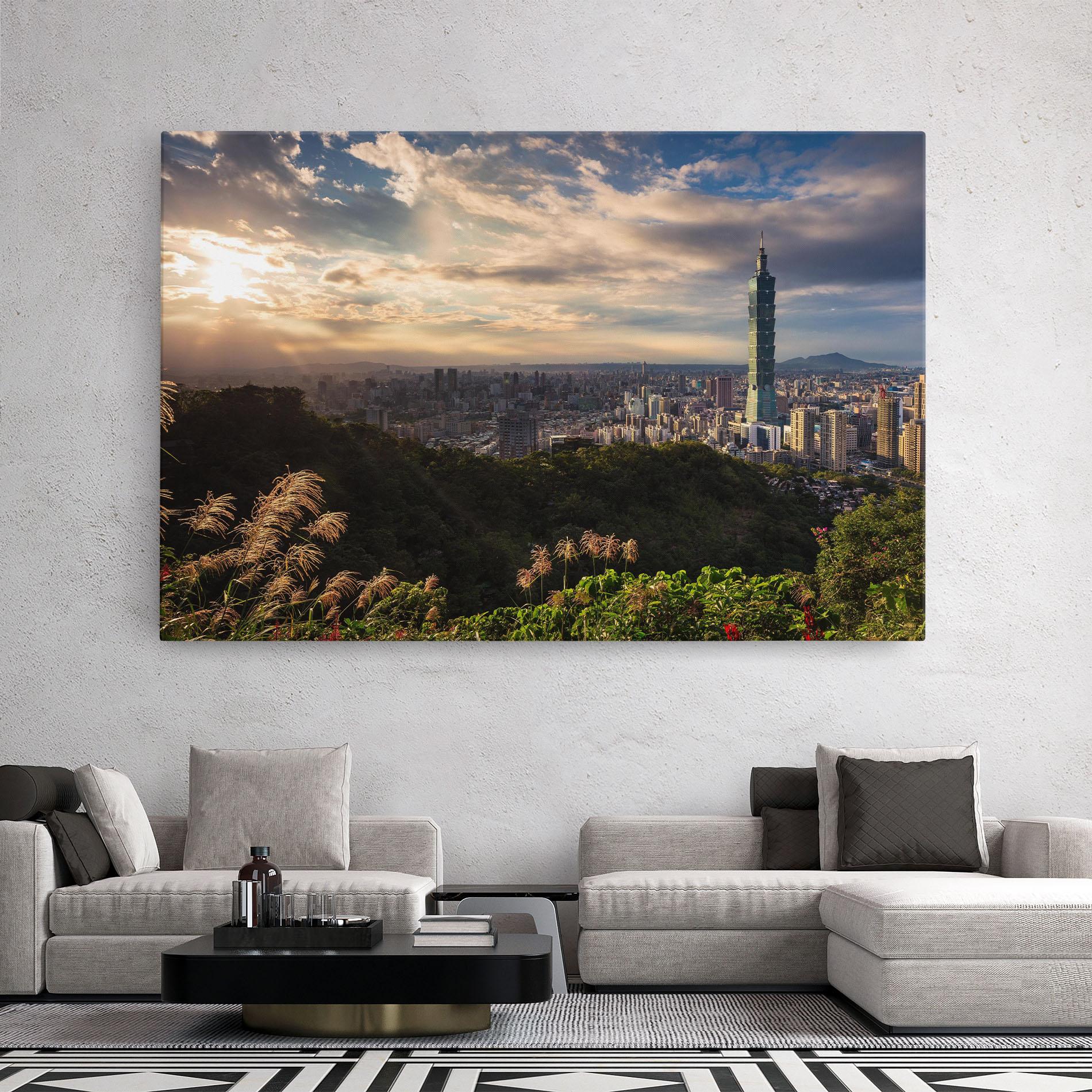 Leinwandbild Big Building Daylight mockup 2