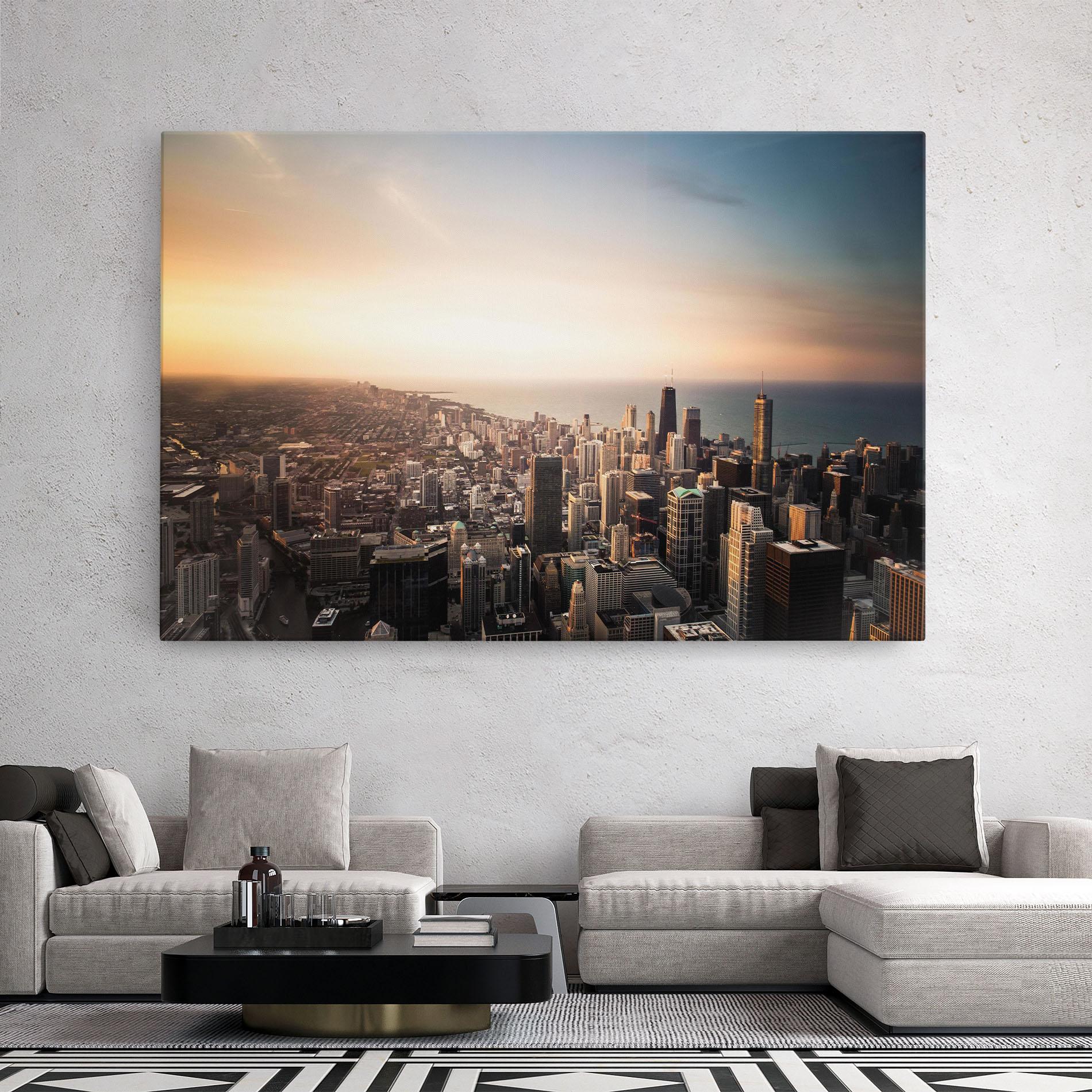 Leinwandbild City Buildings mockup 2