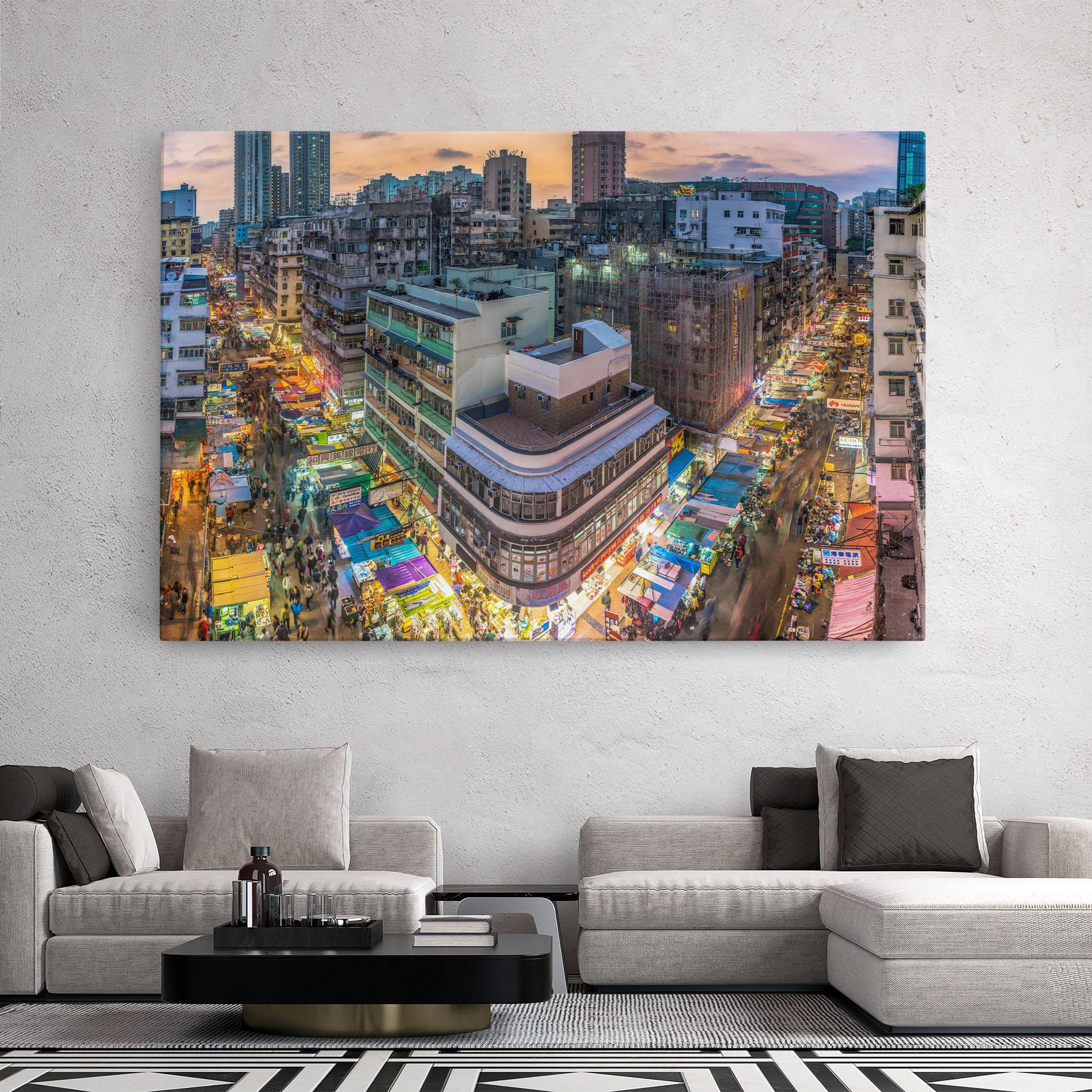 Leinwandbild Colorful Building mockup 2