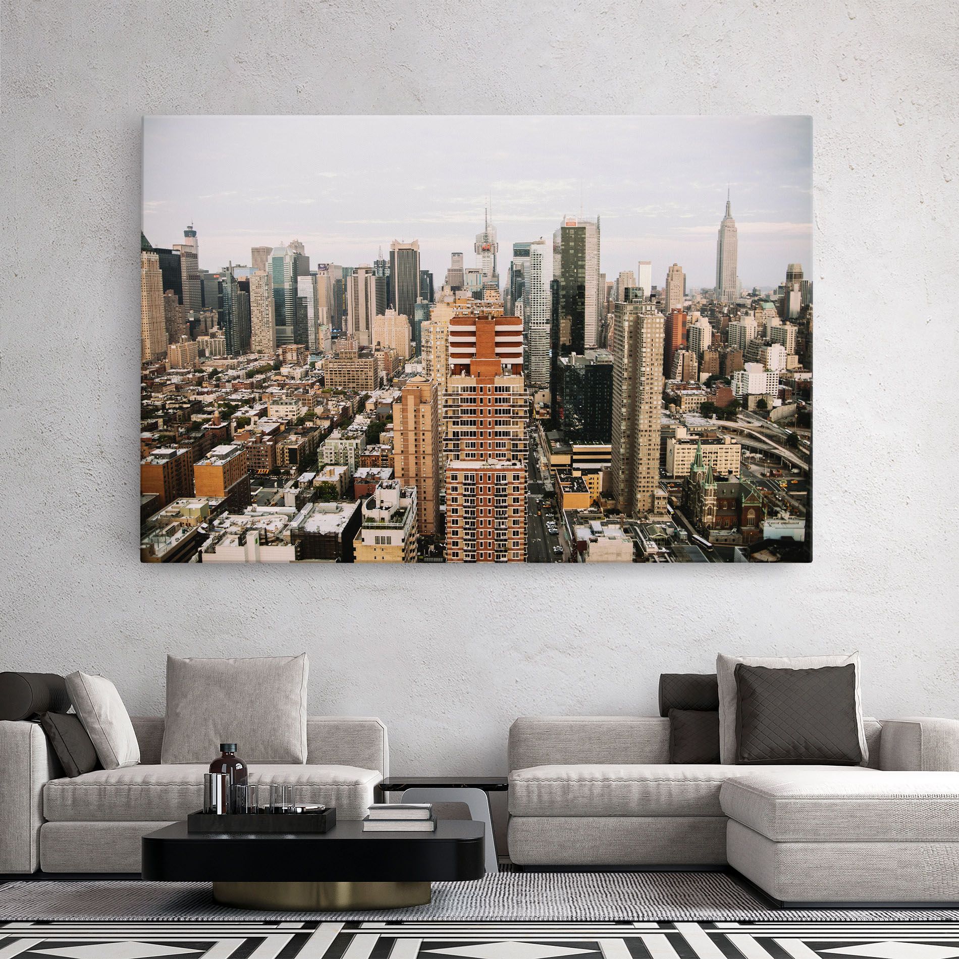 Cream Orange Building mockup 2