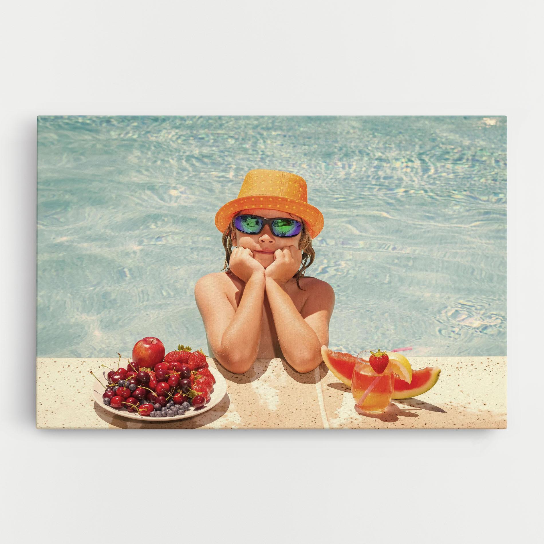 Leinwandbild Child Swimming mockup 0