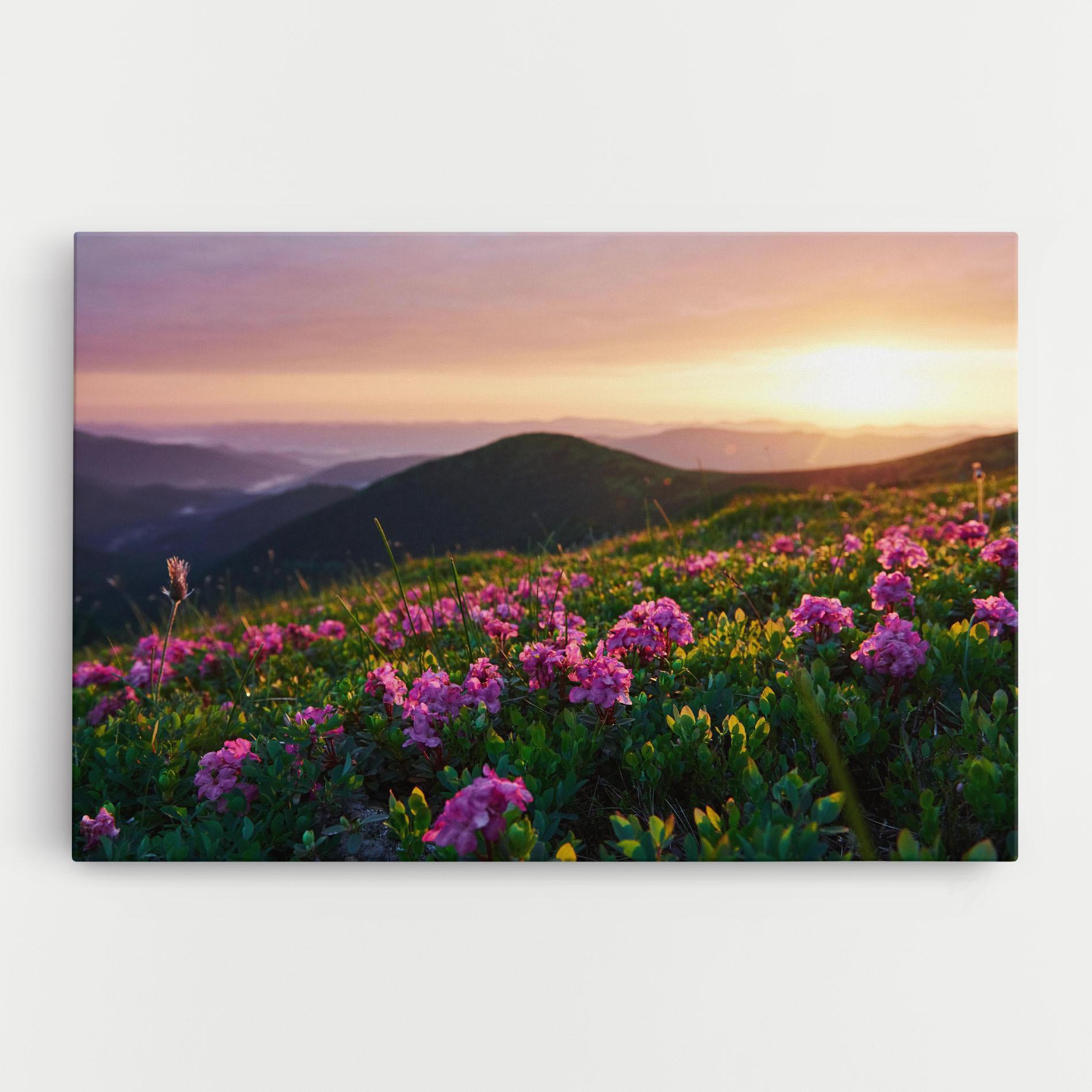 Leinwandbild Purple Summer Flowers mockup 0