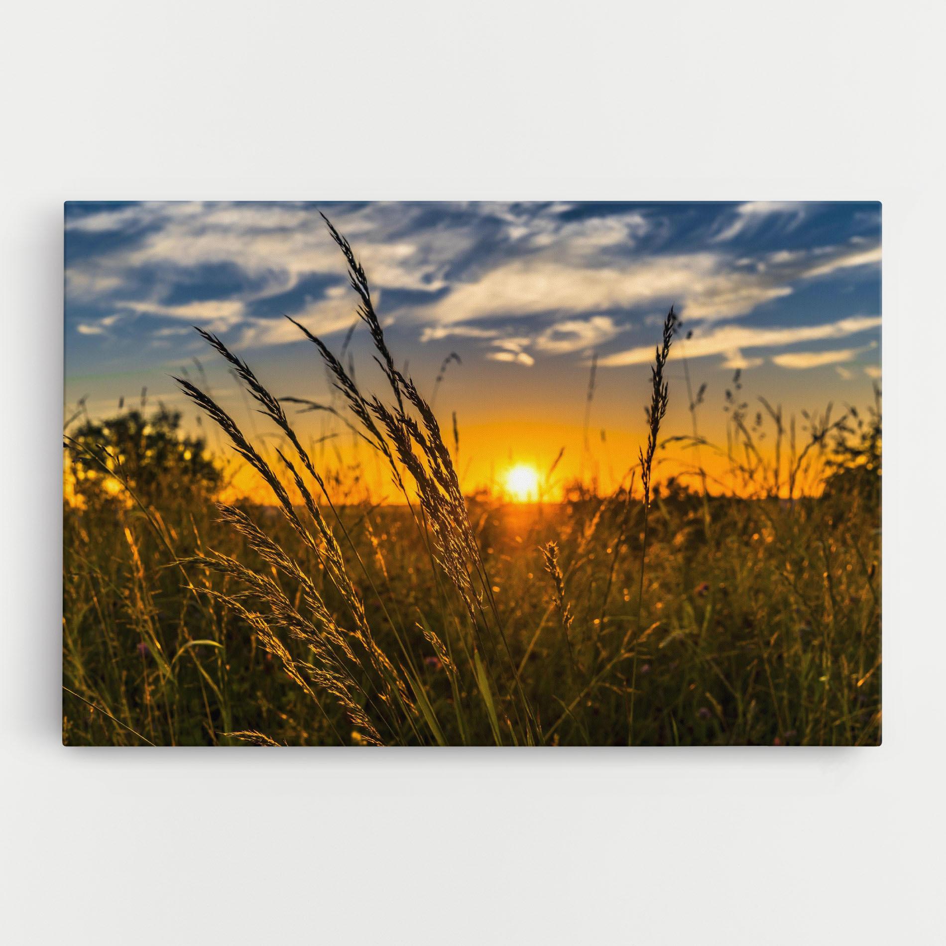 Leinwandbild Wheat Sunset mockup 0