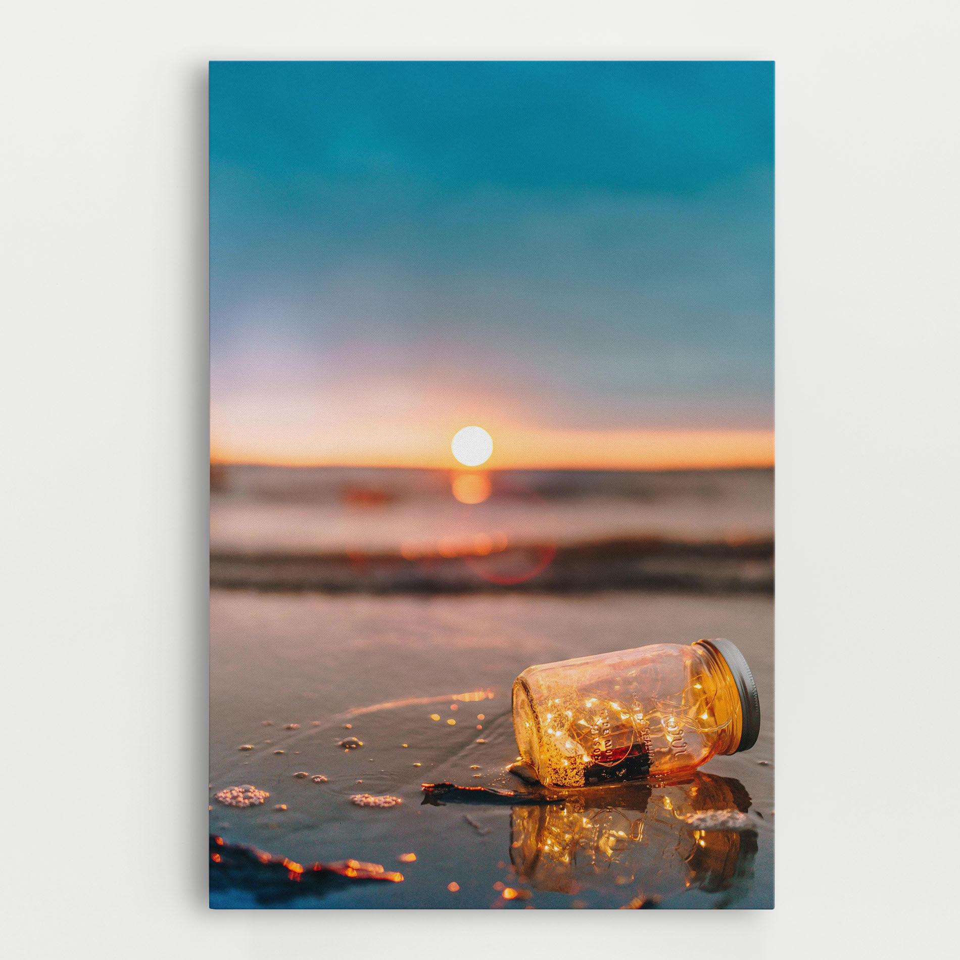 Leinwandbild Jar With Lights mockup 0