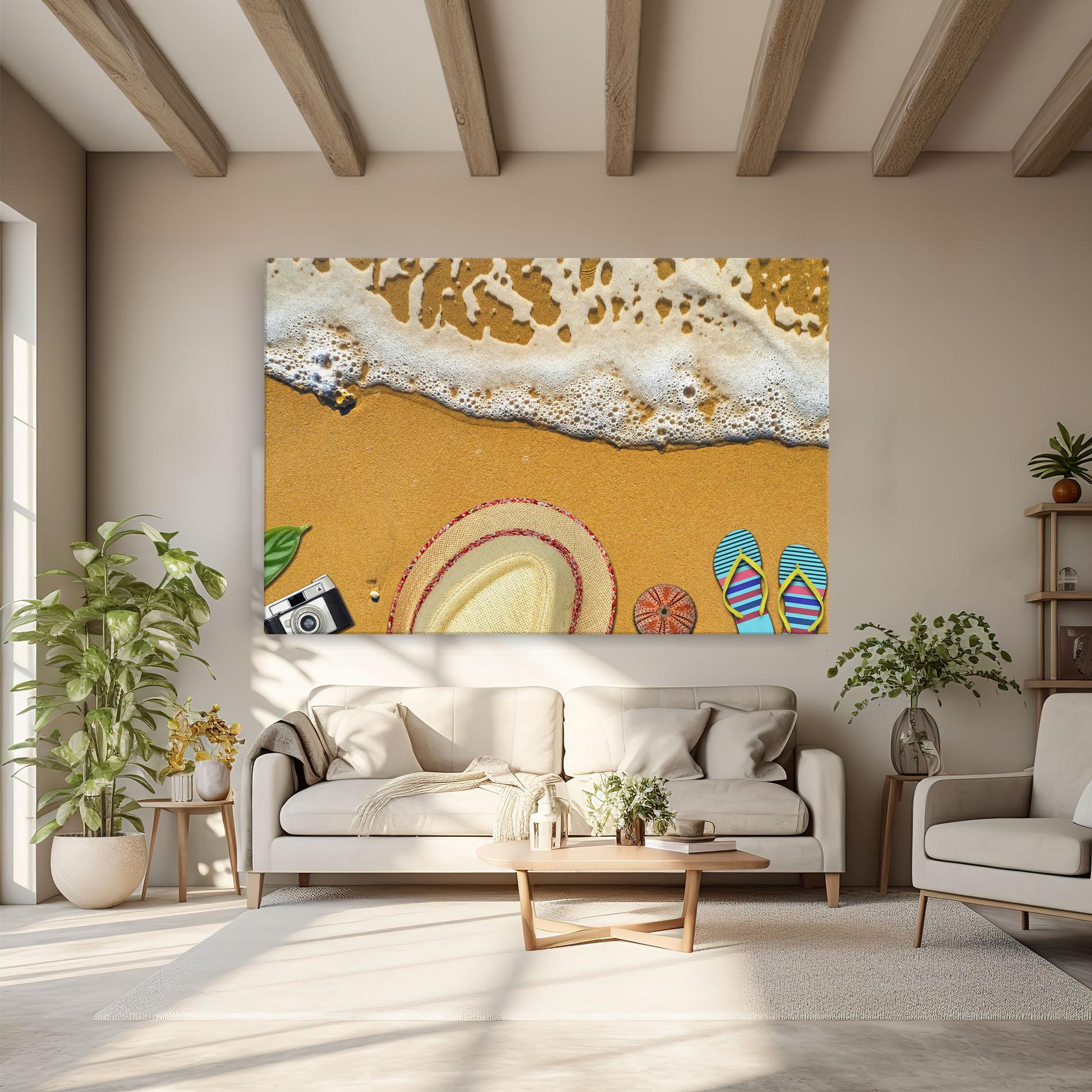 Leinwandbild Beach Accessories mockup 6