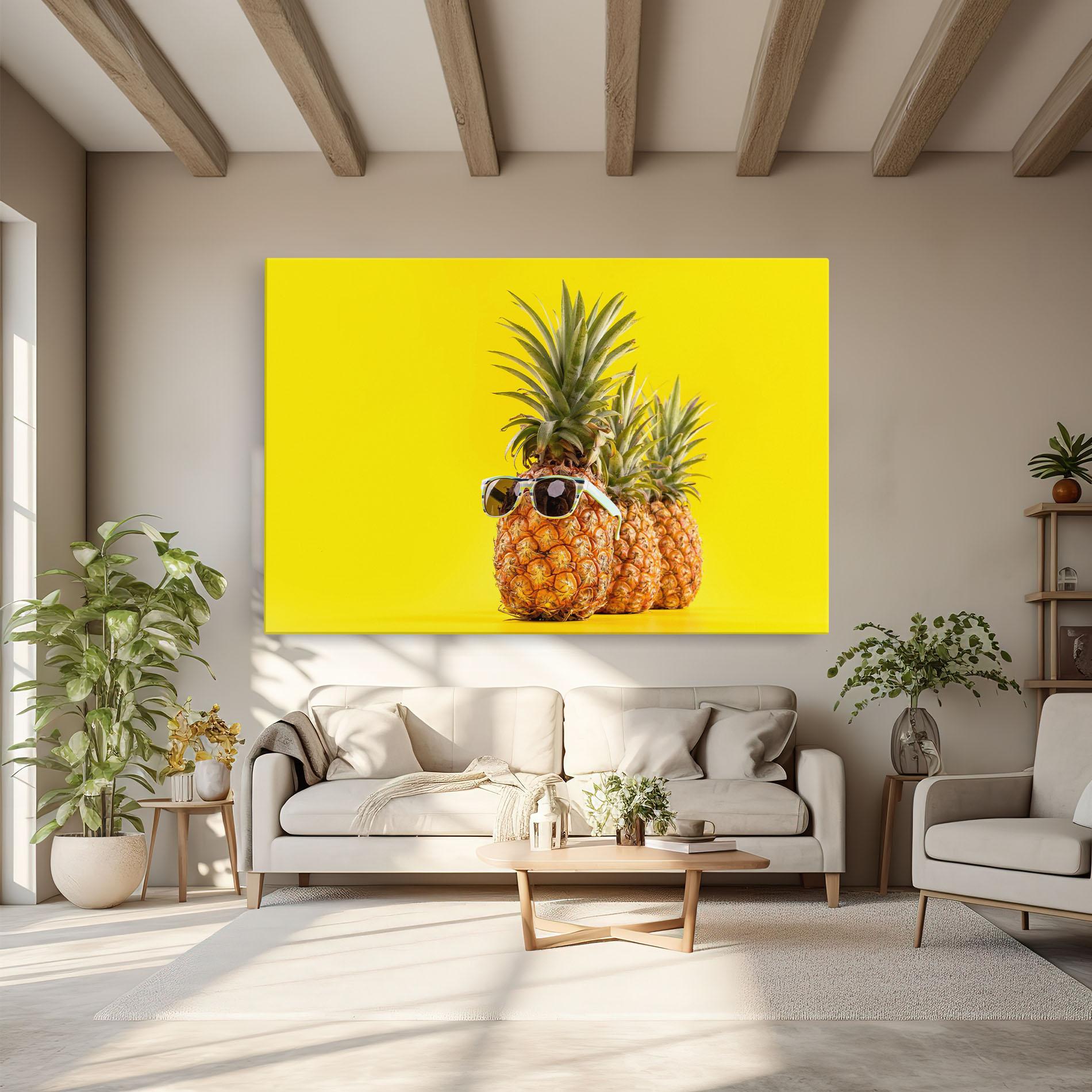 Leinwandbild Pineapple Looking Up mockup 6