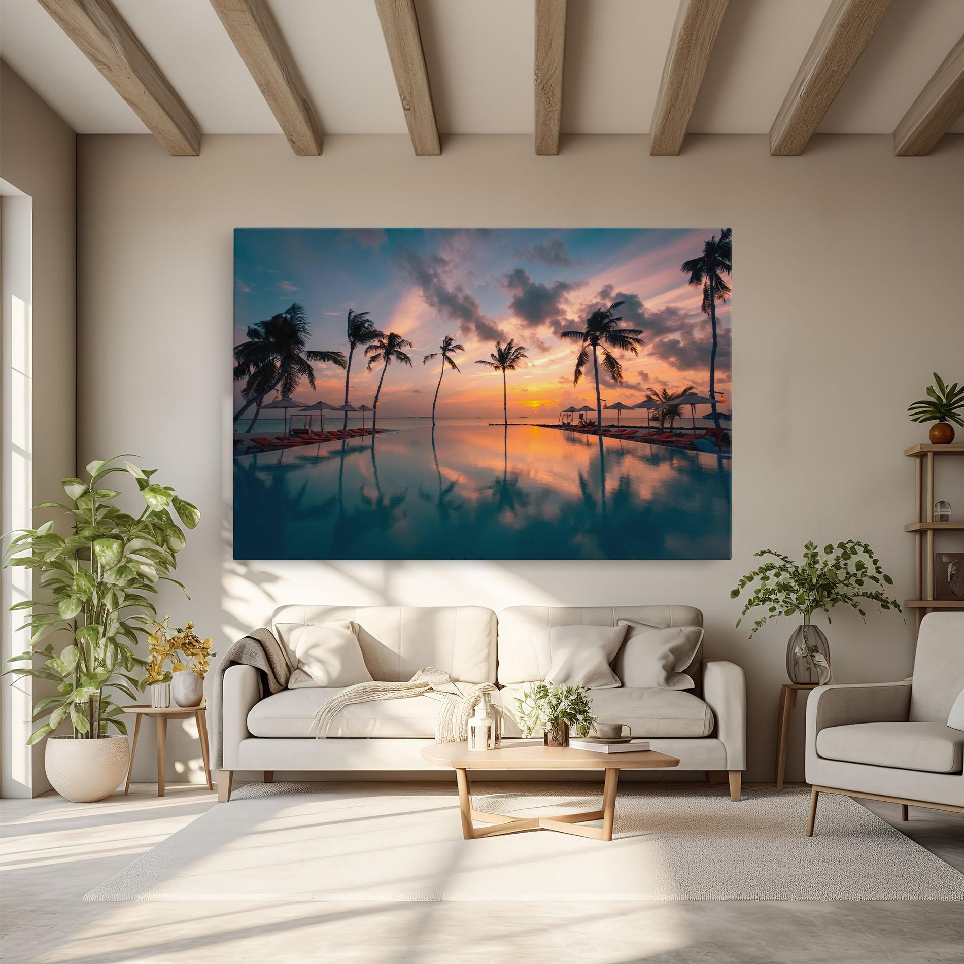 Leinwandbild Tropical Beach mockup 6