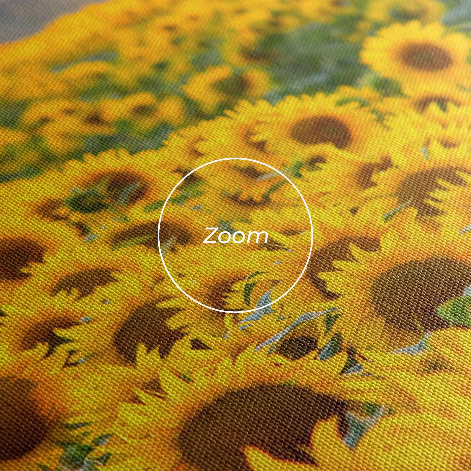 Leinwandbild Blooming Sunflowers mockup 3