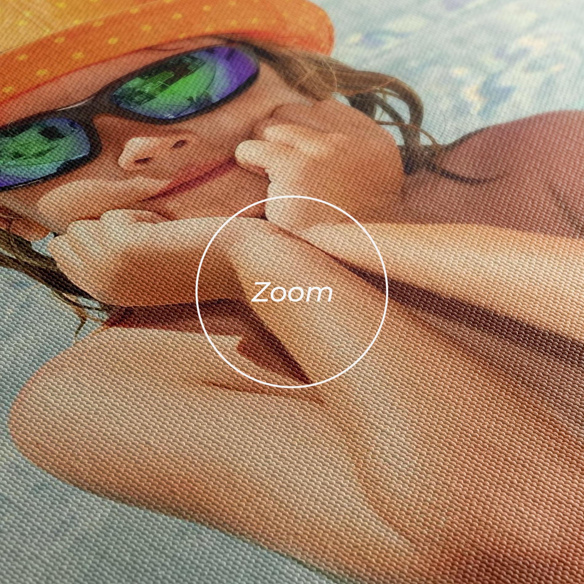 Leinwandbild Child Swimming mockup 3