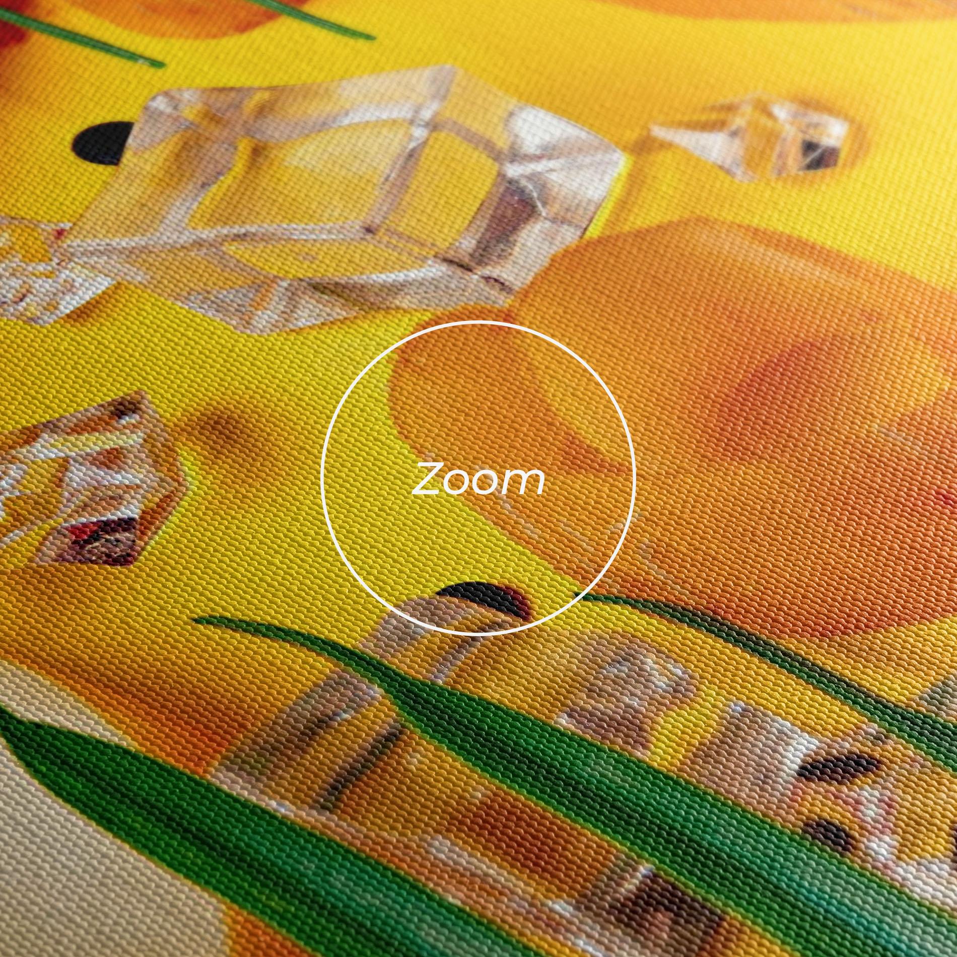 Leinwandbild Ice Cubes Fruits mockup 3