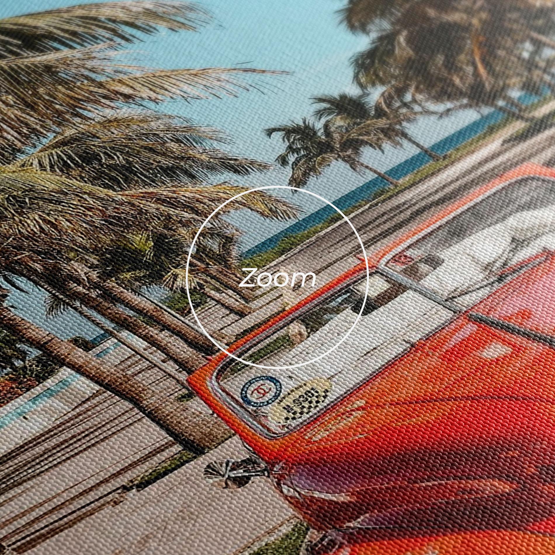Leinwandbild Red Summer Car mockup 3