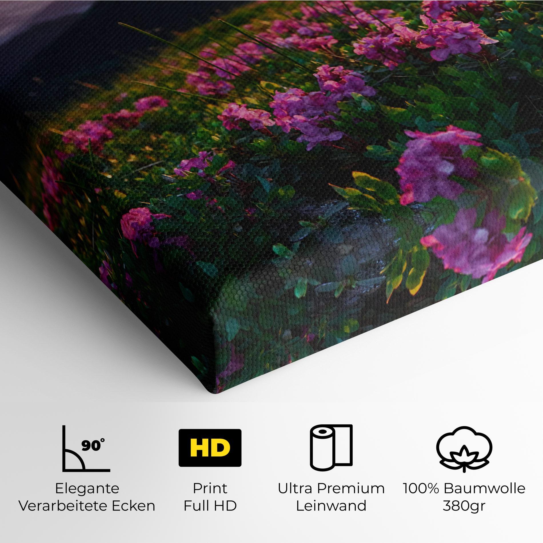 Leinwandbild Purple Summer Flowers mockup 4