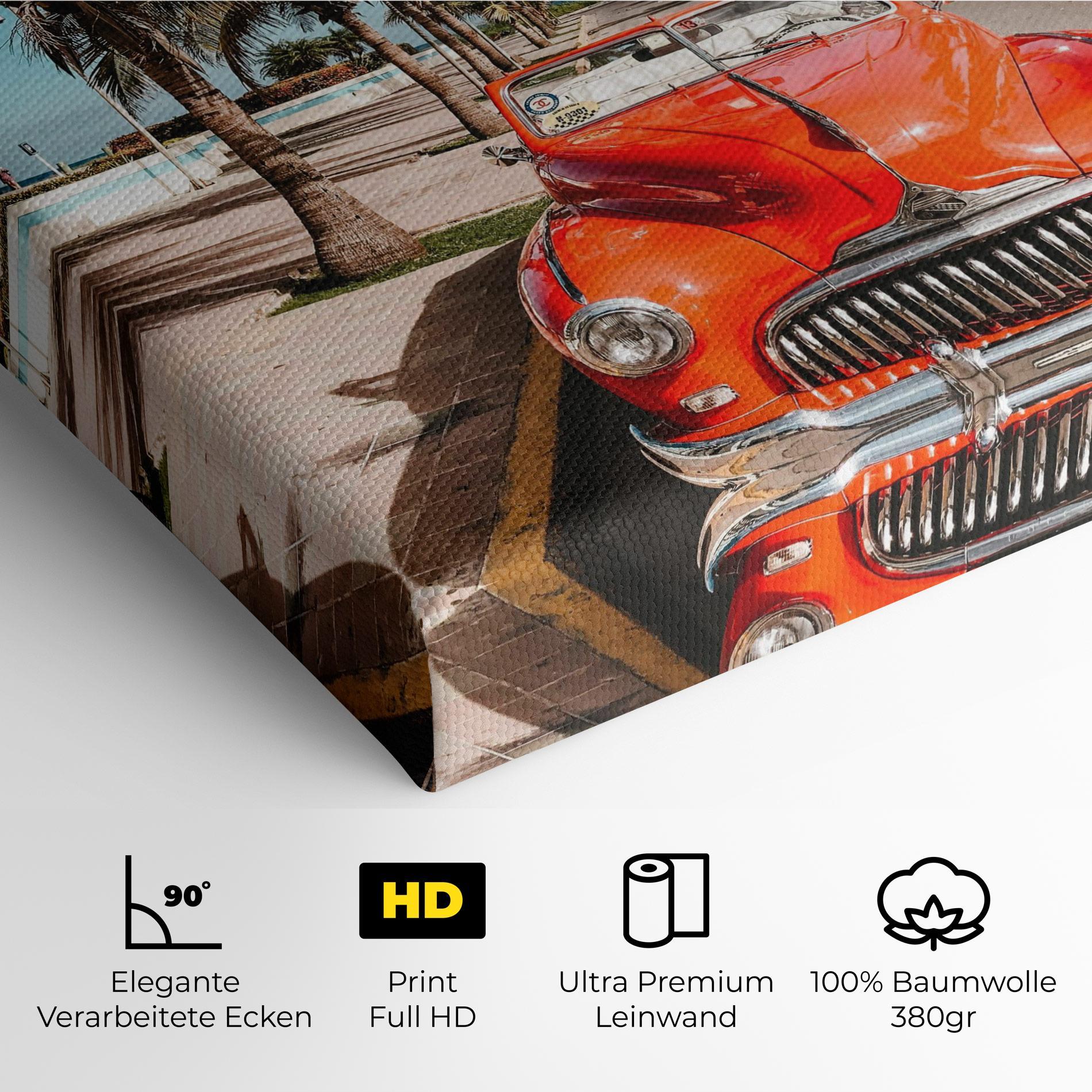 Leinwandbild Red Summer Car mockup 4