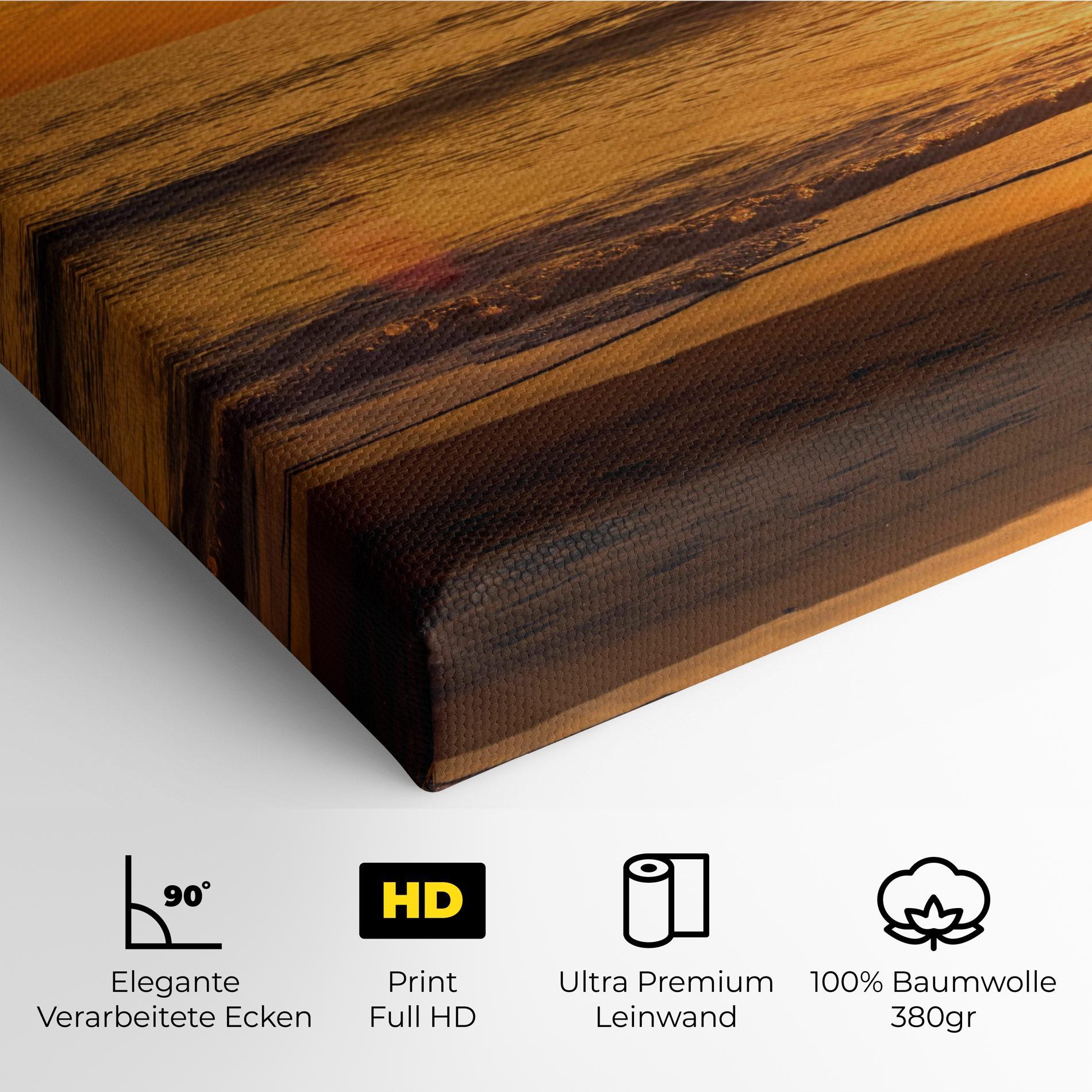 Leinwandbild Sunset Ocean Coast mockup 4