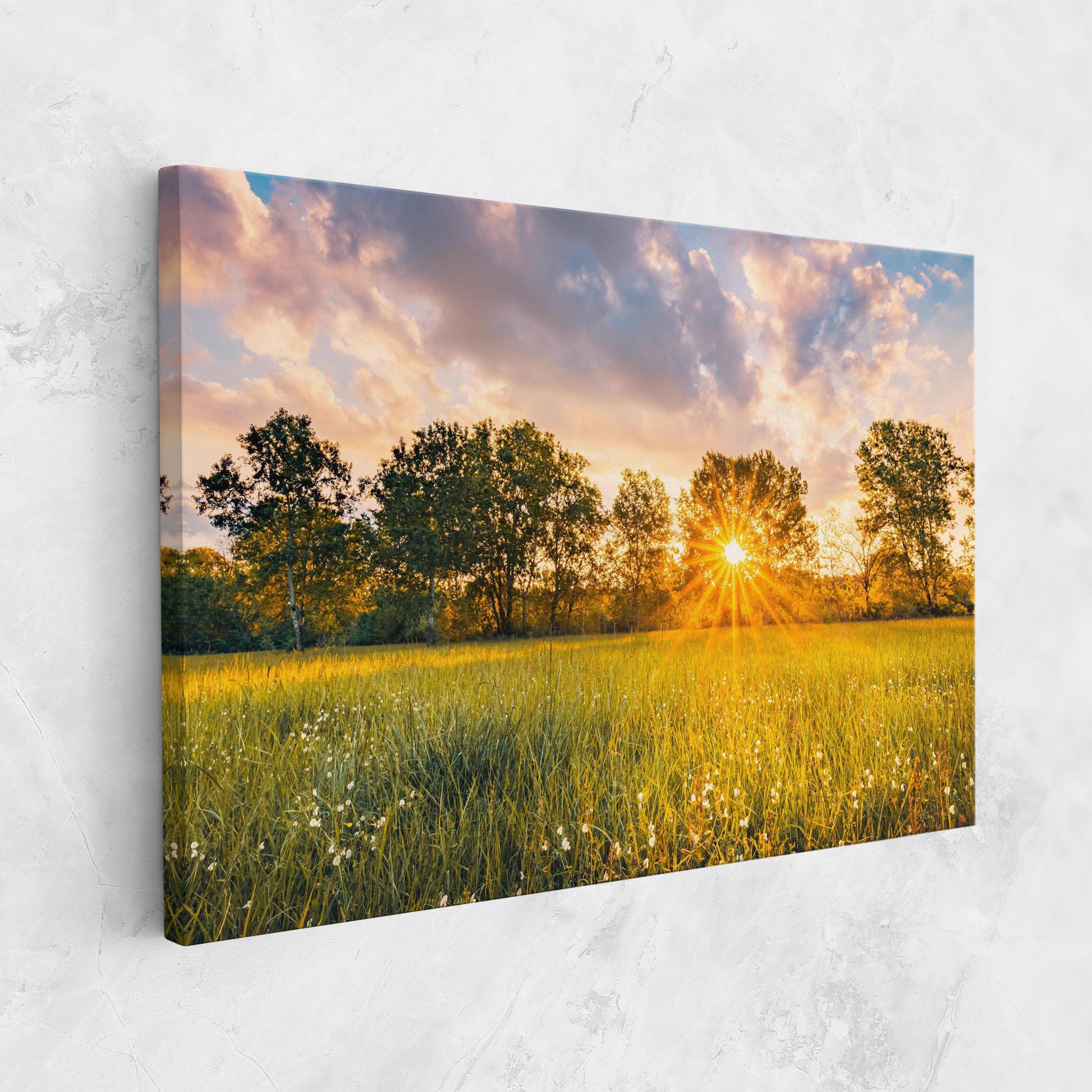 Leinwandbild Blossoming Meadow mockup 1