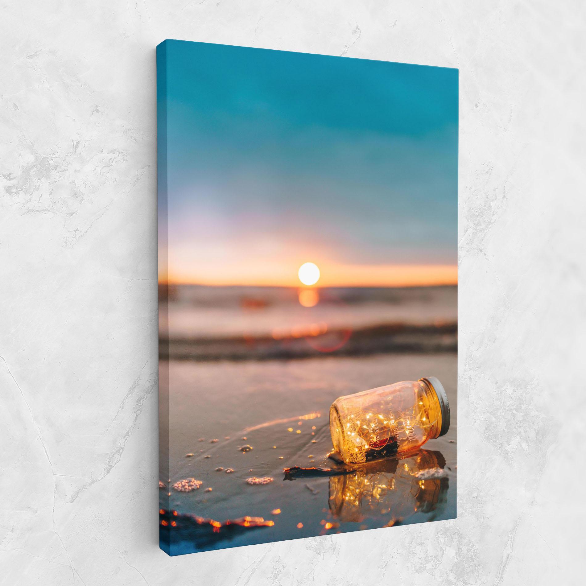 Leinwandbild Jar With Lights mockup 1