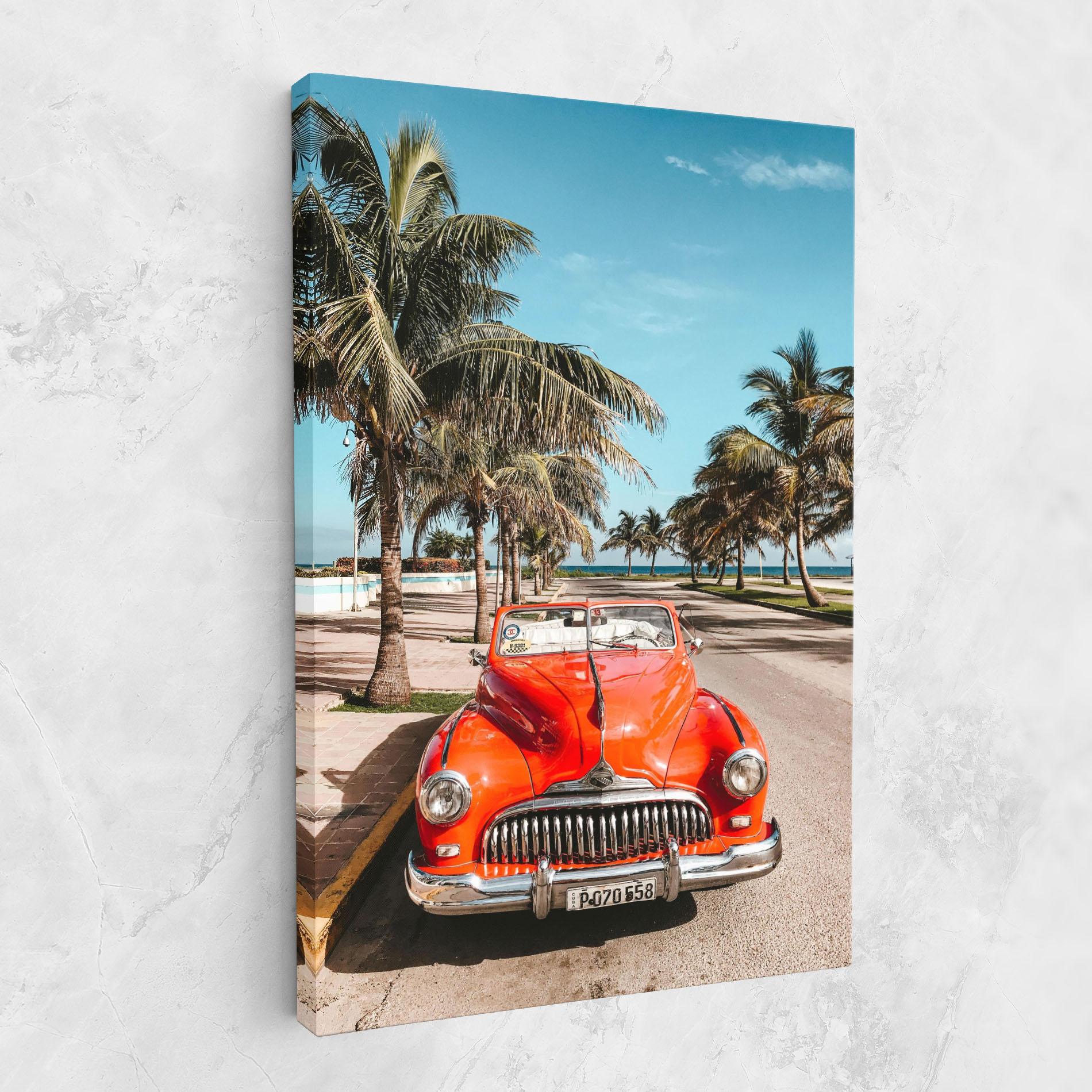 Leinwandbild Red Summer Car mockup 1