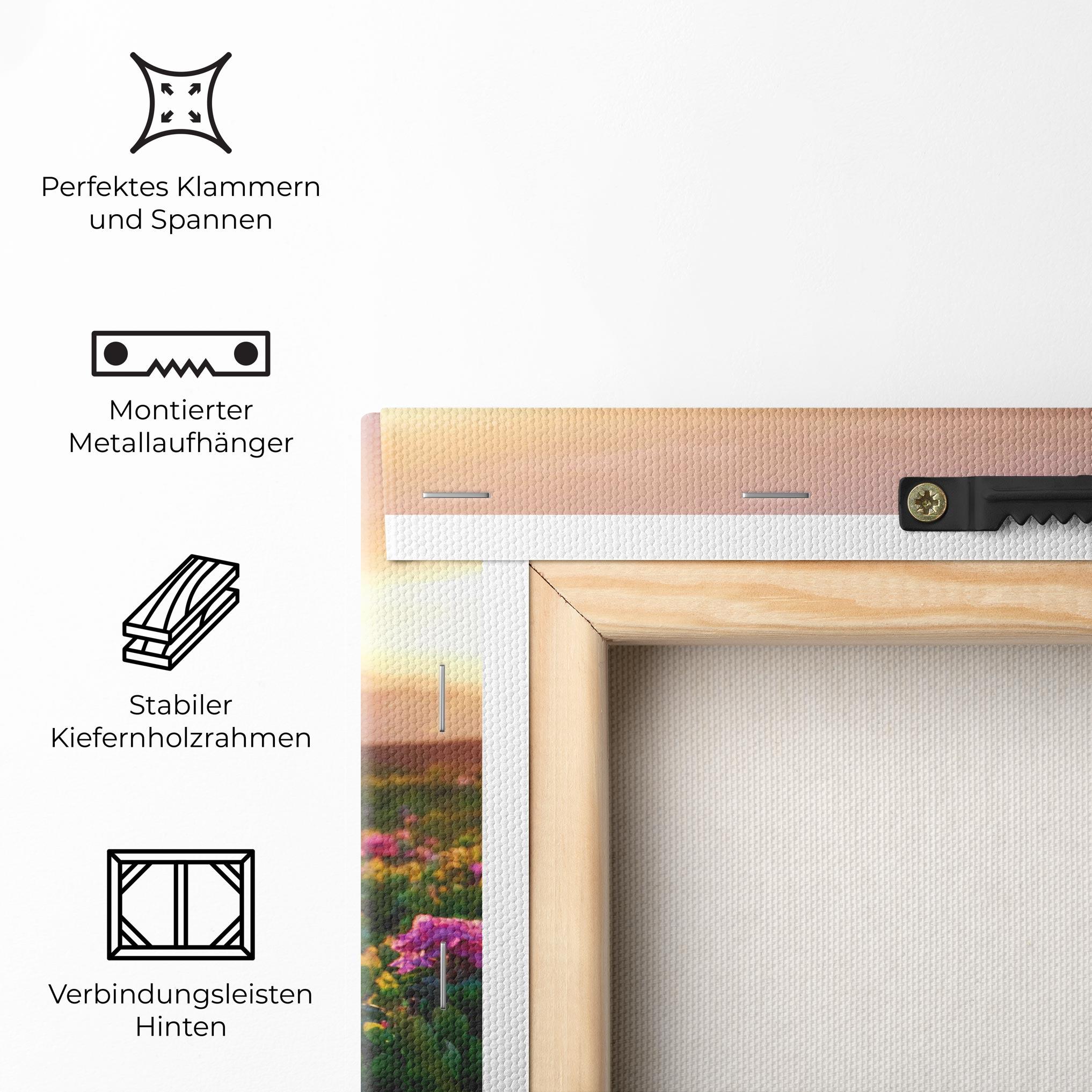 Leinwandbild Purple Summer Flowers mockup 5