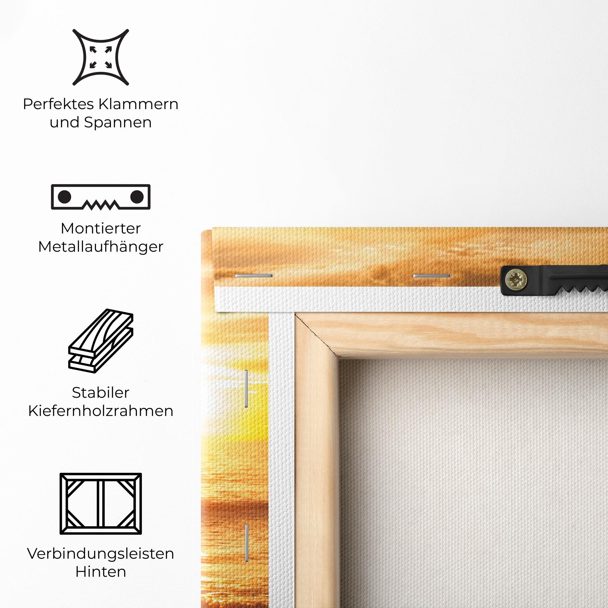 Leinwandbild Sunset Ocean Coast mockup 5