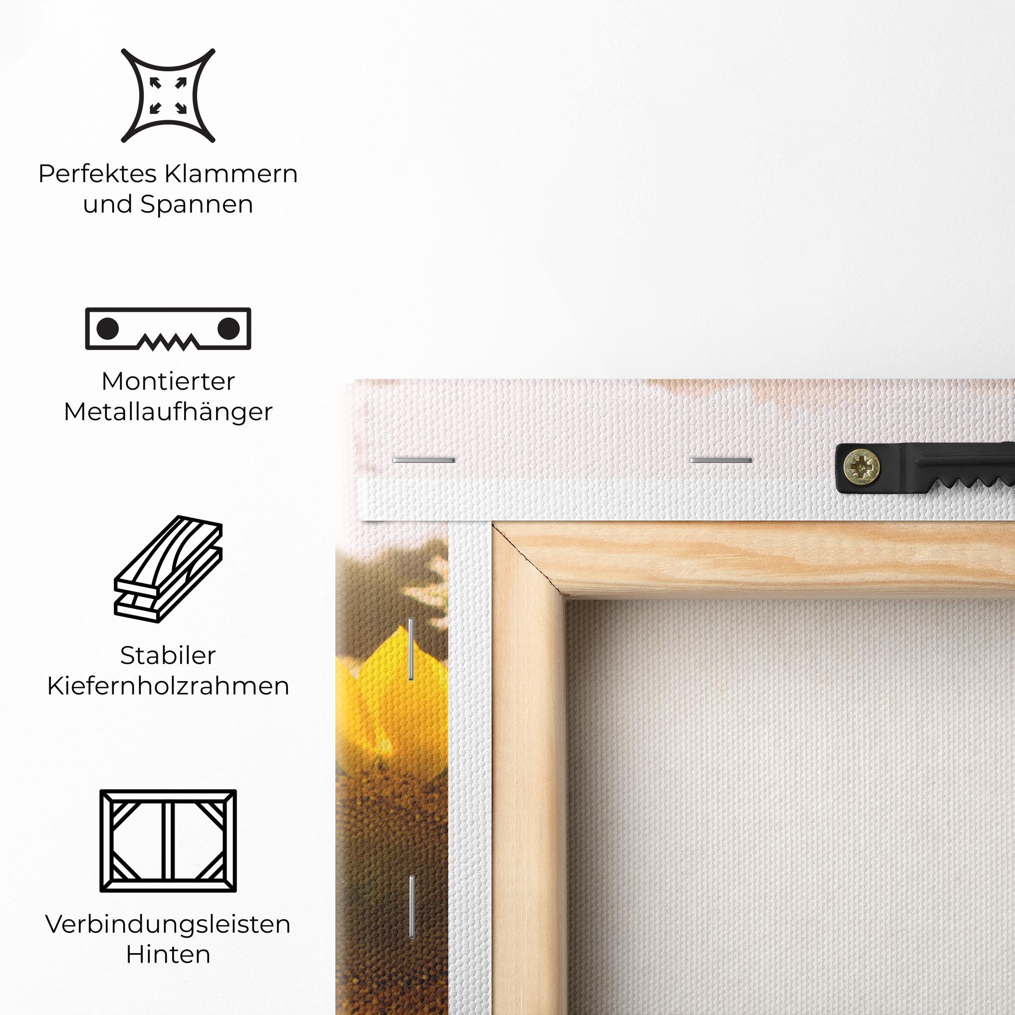 Leinwandbild Yellow Sun Flower mockup 5