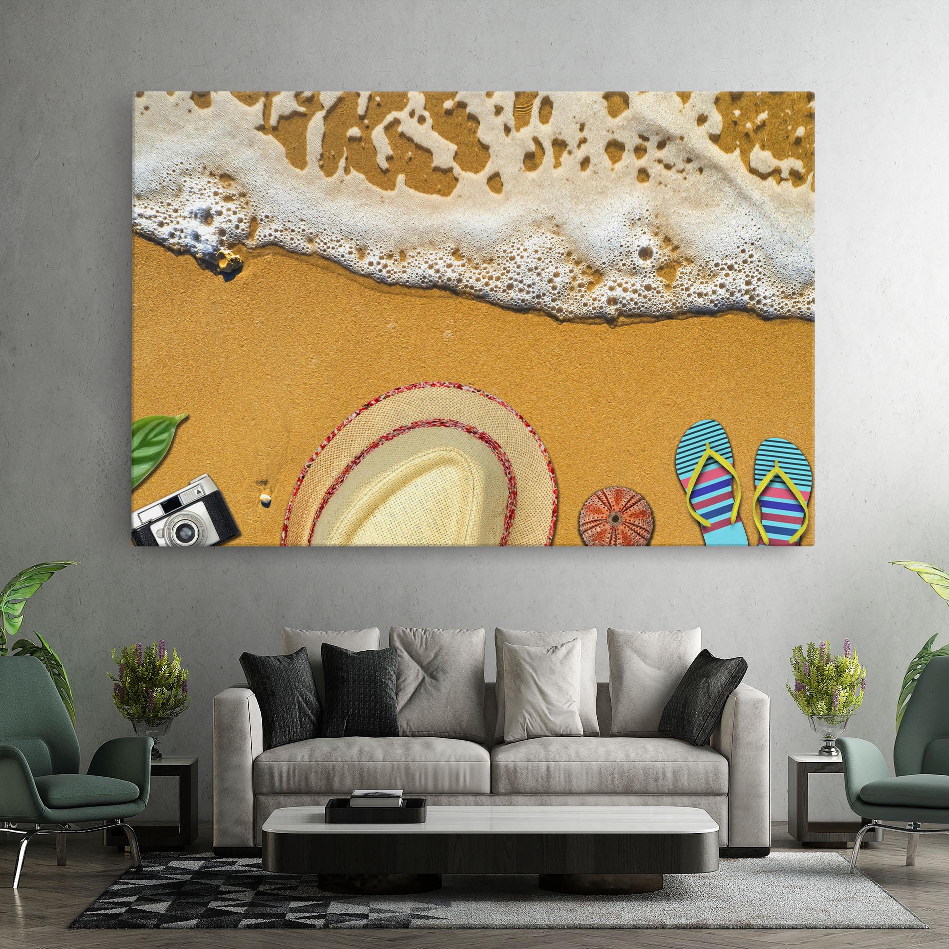 Leinwandbild Beach Accessories mockup 7