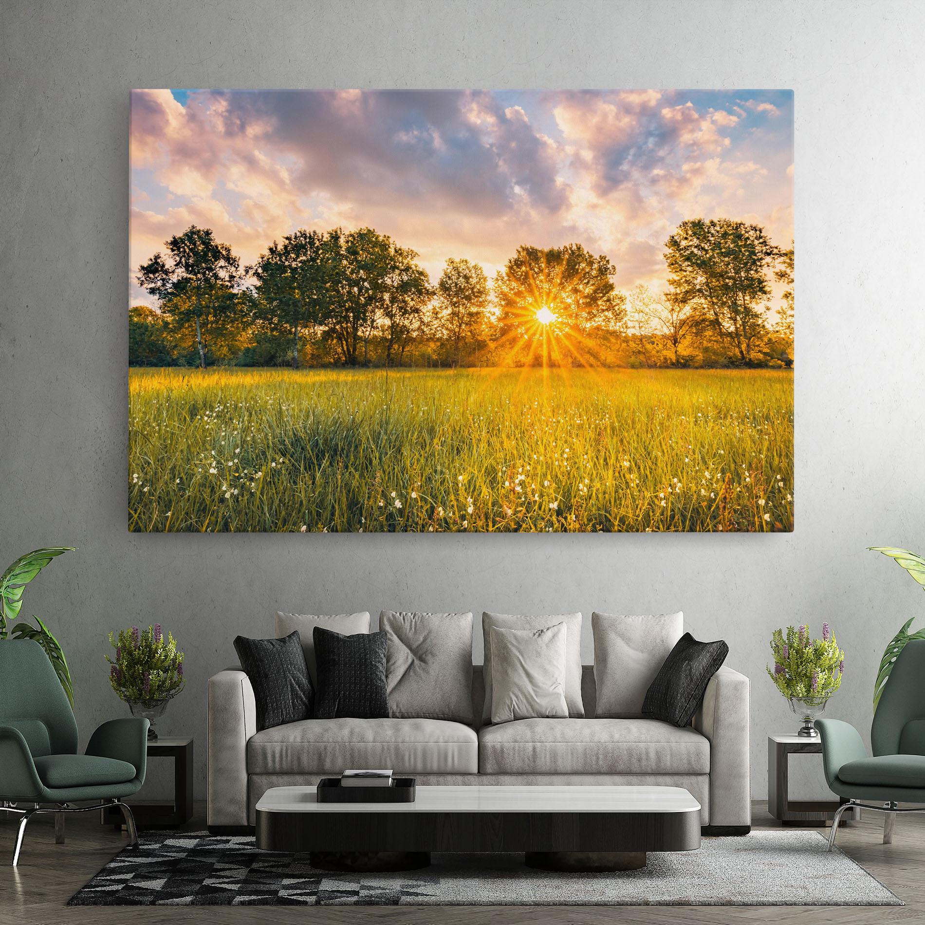 Leinwandbild Blossoming Meadow mockup 7