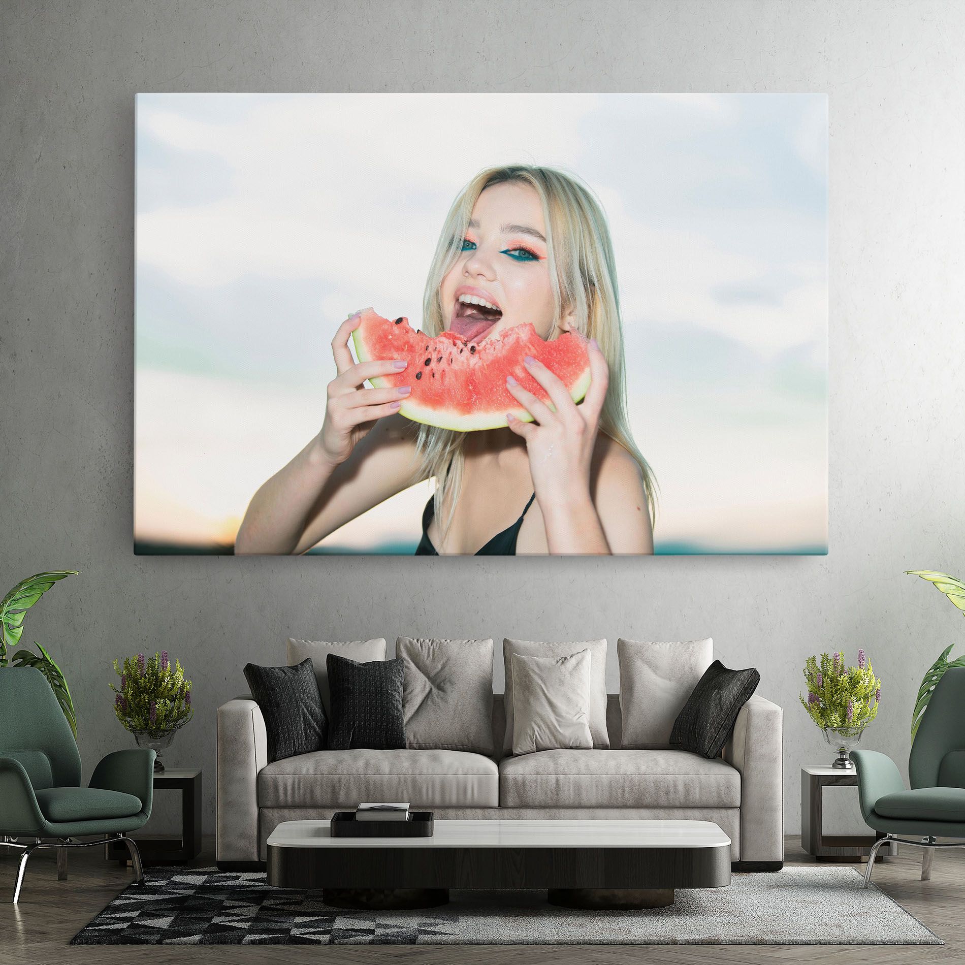Eating Watermelon mockup 7