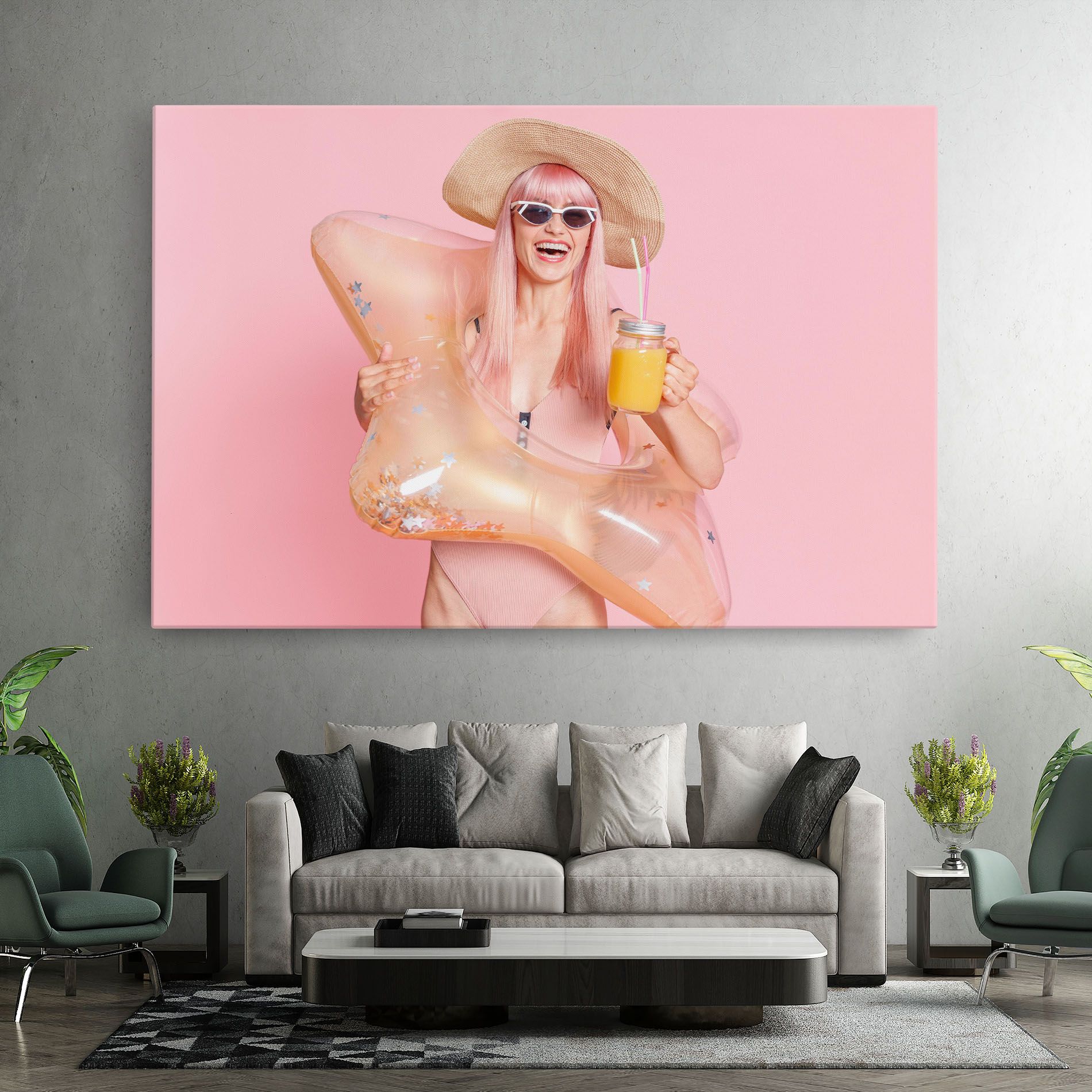 Joyful Pink Woman mockup 7