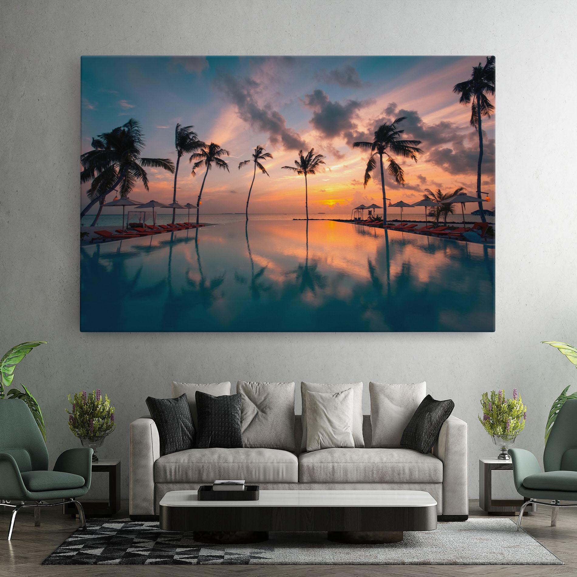 Leinwandbild Tropical Beach mockup 7