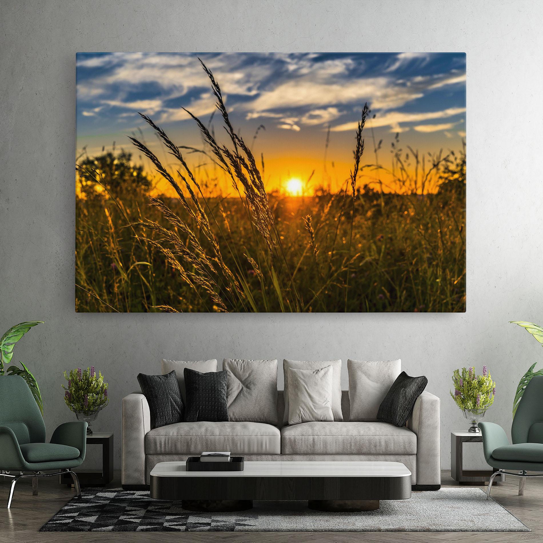 Leinwandbild Wheat Sunset mockup 7