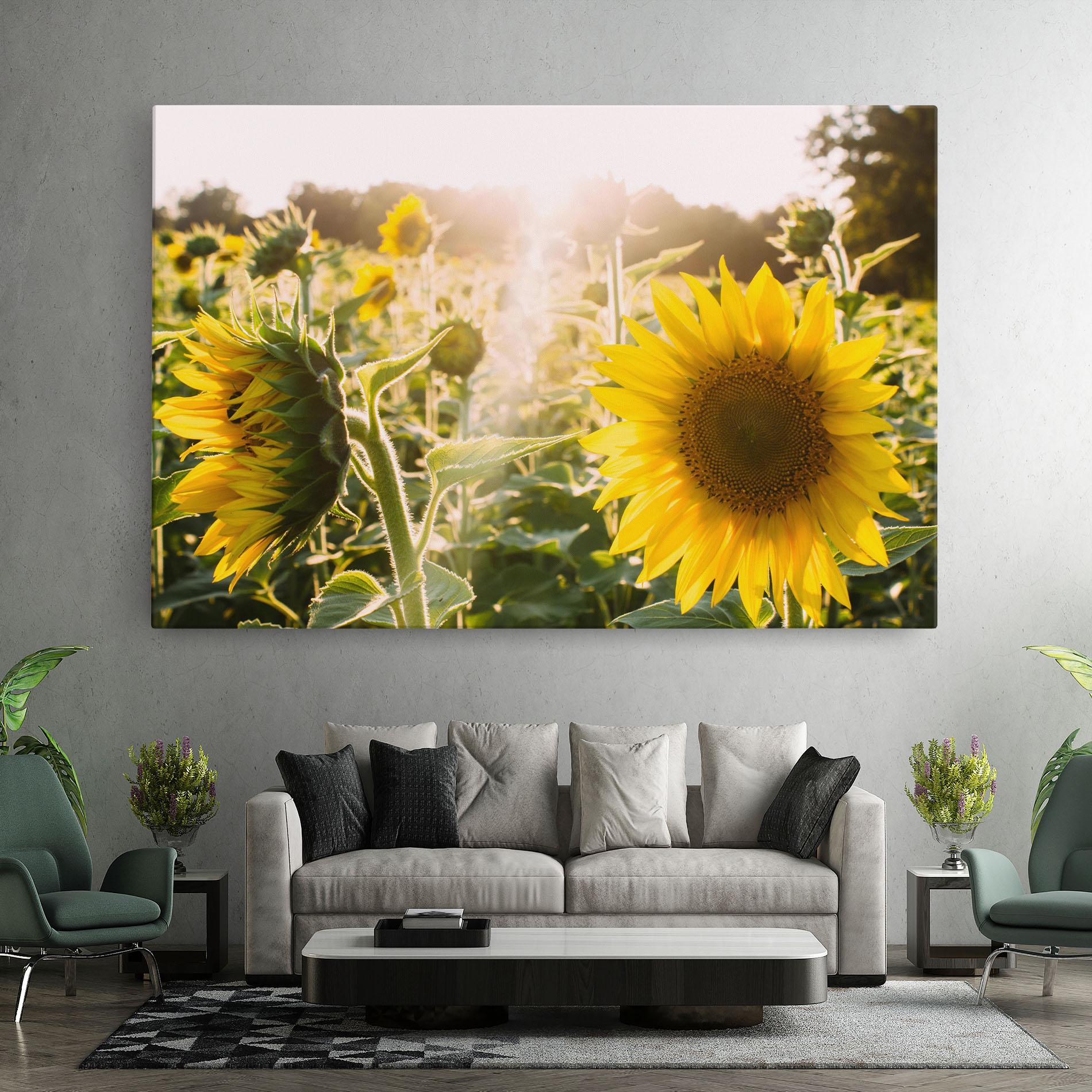 Leinwandbild Yellow Sun Flower mockup 7