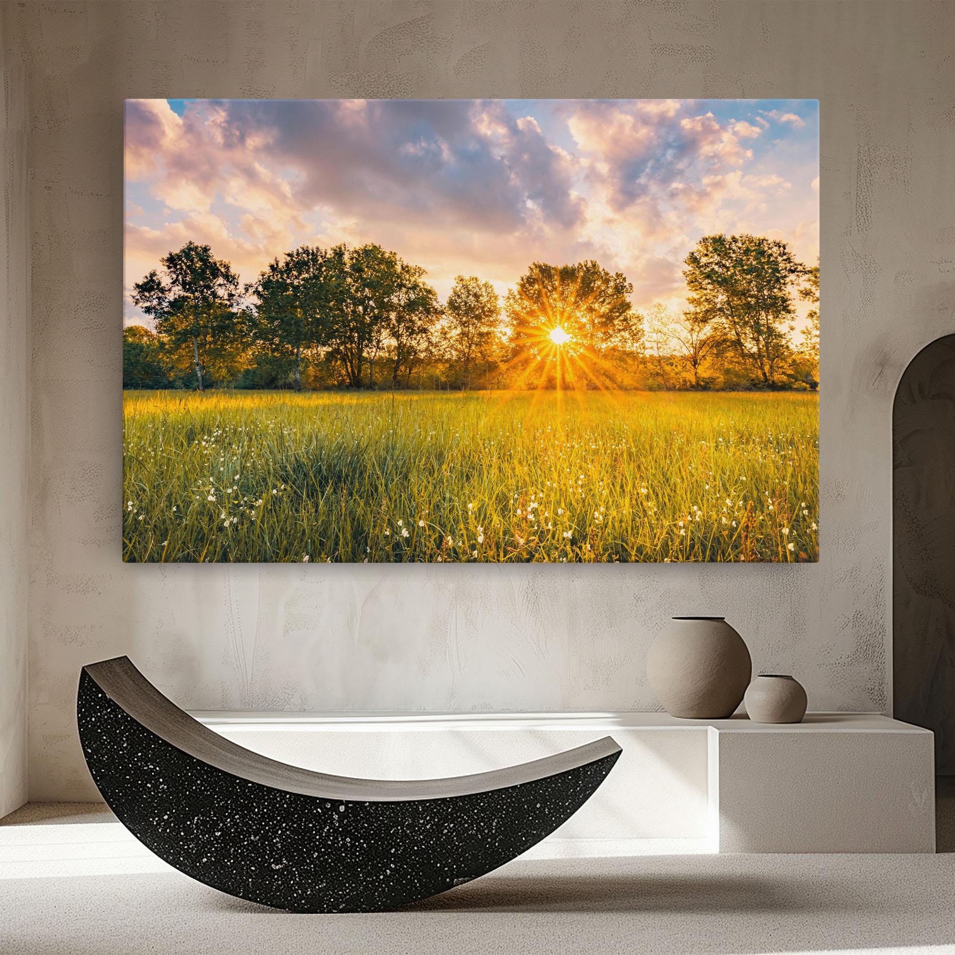 Leinwandbild Blossoming Meadow mockup 8