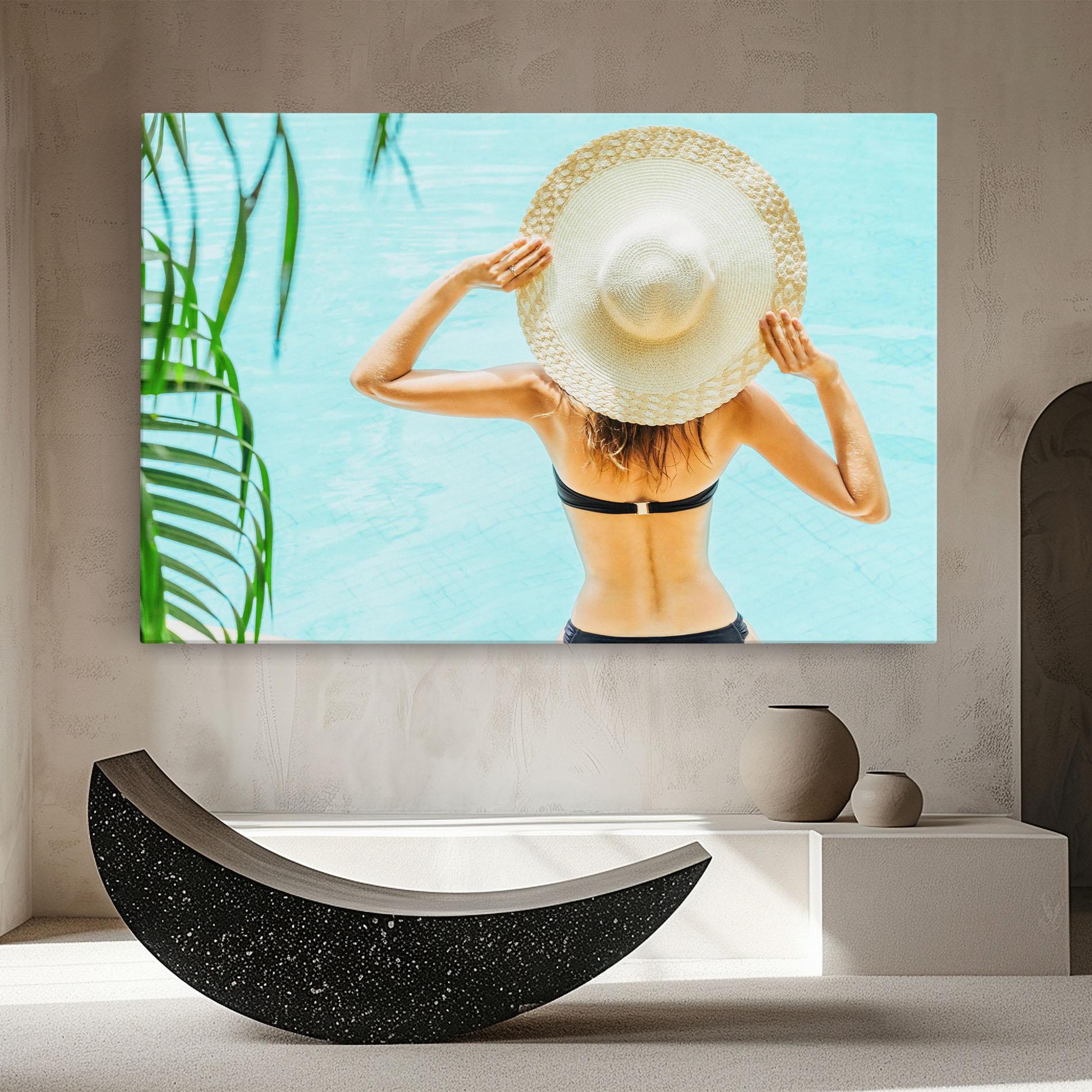 Leinwandbild Enjoying Swimming Pool mockup 8