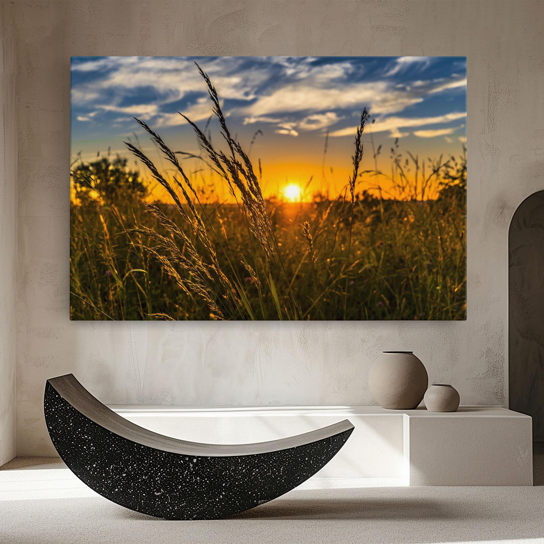 Leinwandbild Wheat Sunset mockup 8