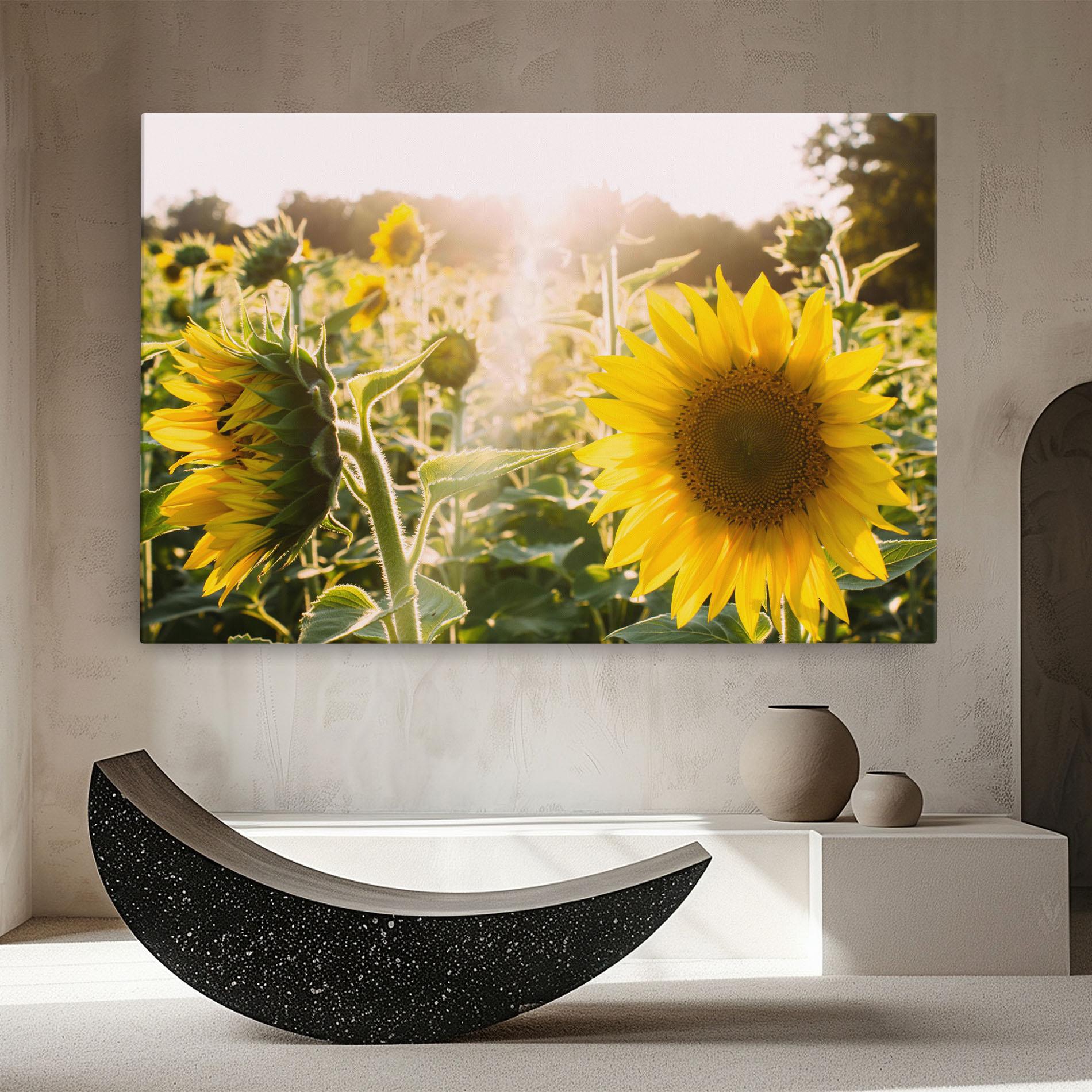 Leinwandbild Yellow Sun Flower mockup 8