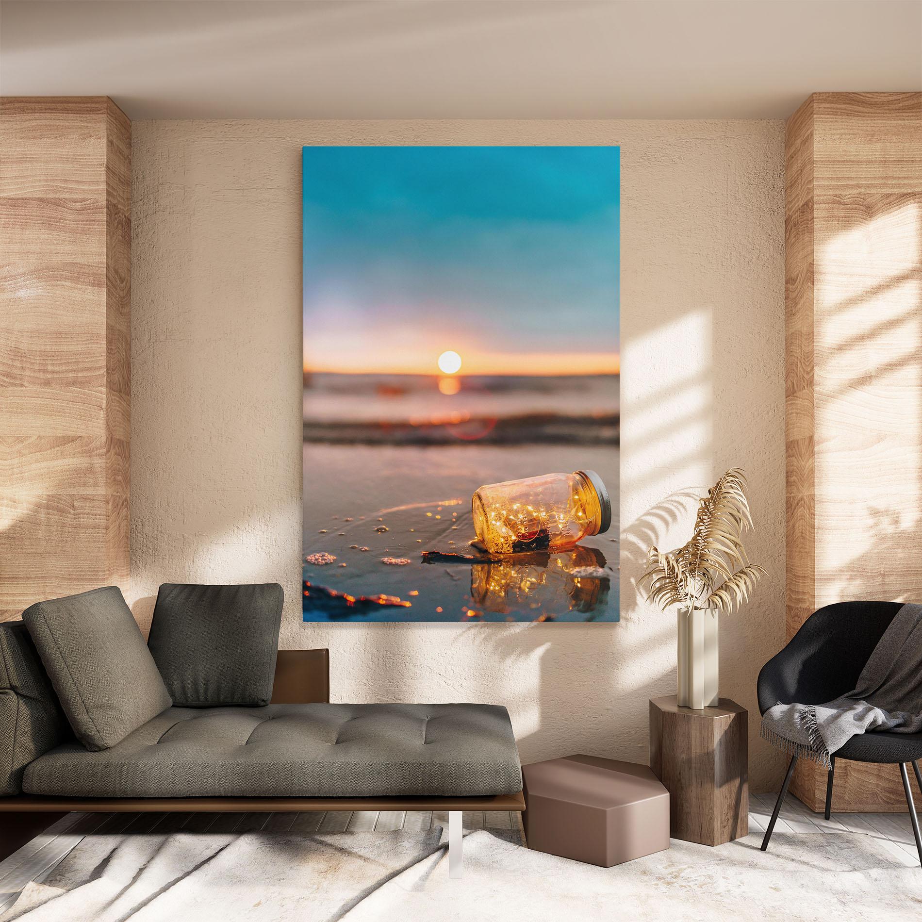 Leinwandbild Jar With Lights mockup 8