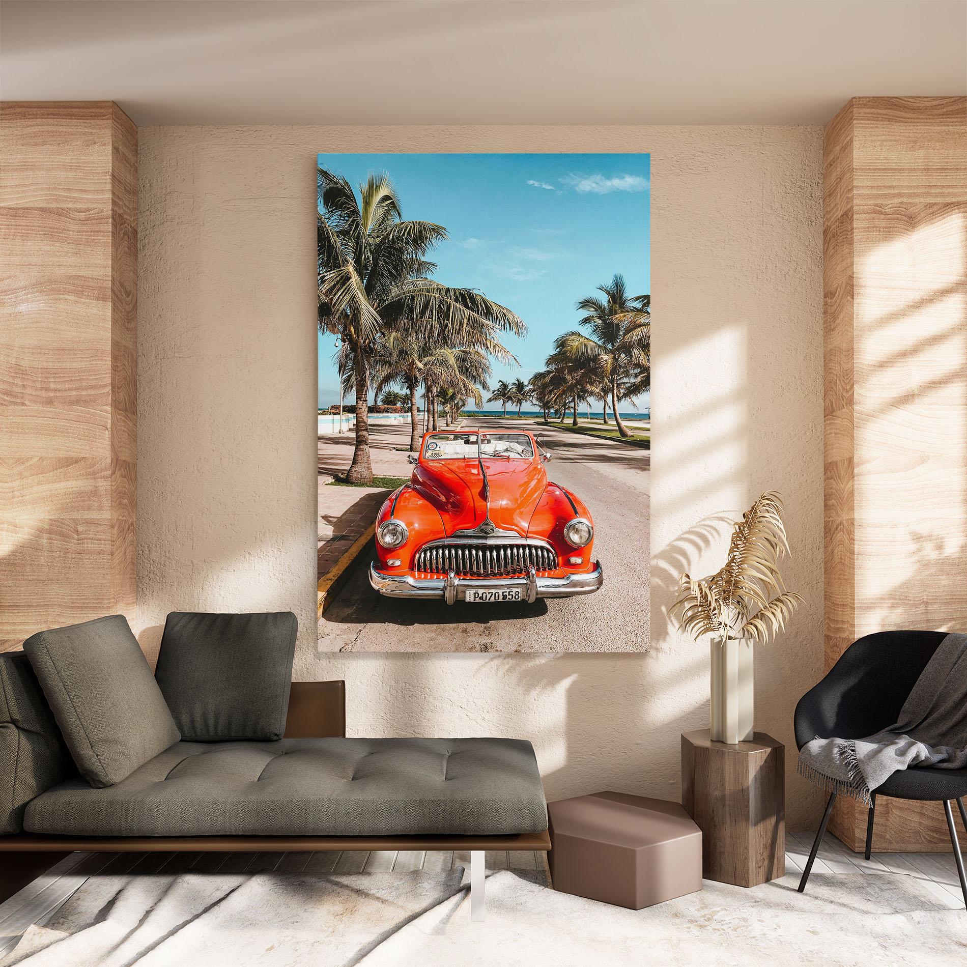 Leinwandbild Red Summer Car mockup 8