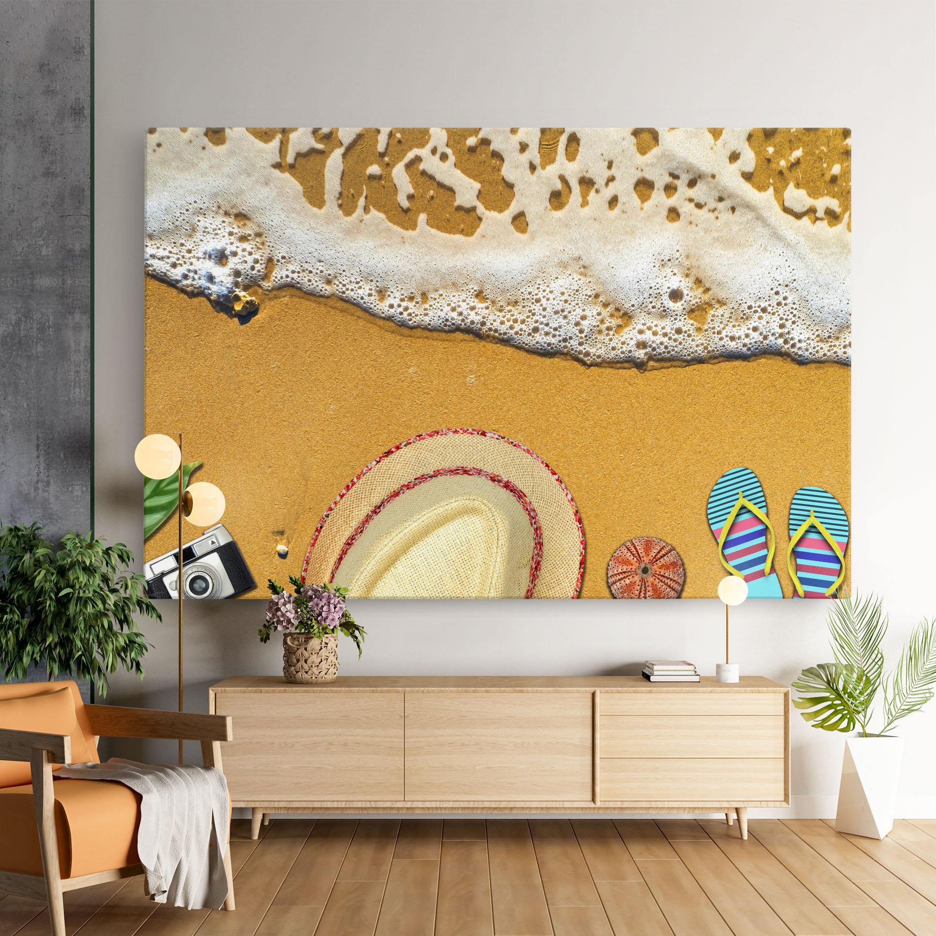 Leinwandbild Beach Accessories mockup 9