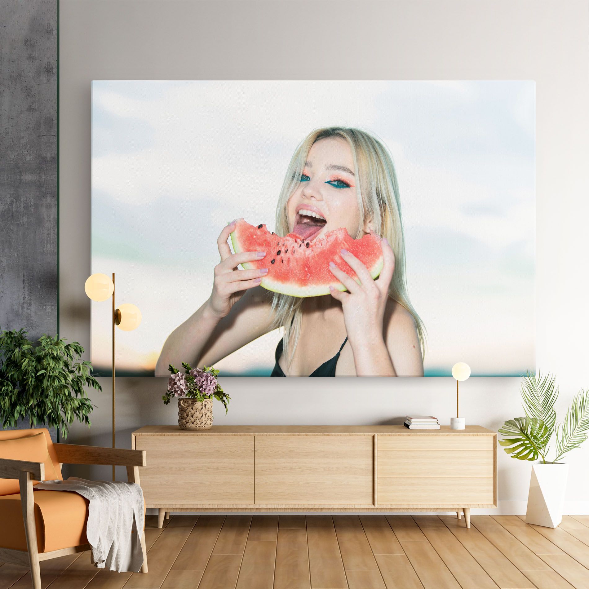 Eating Watermelon mockup 9