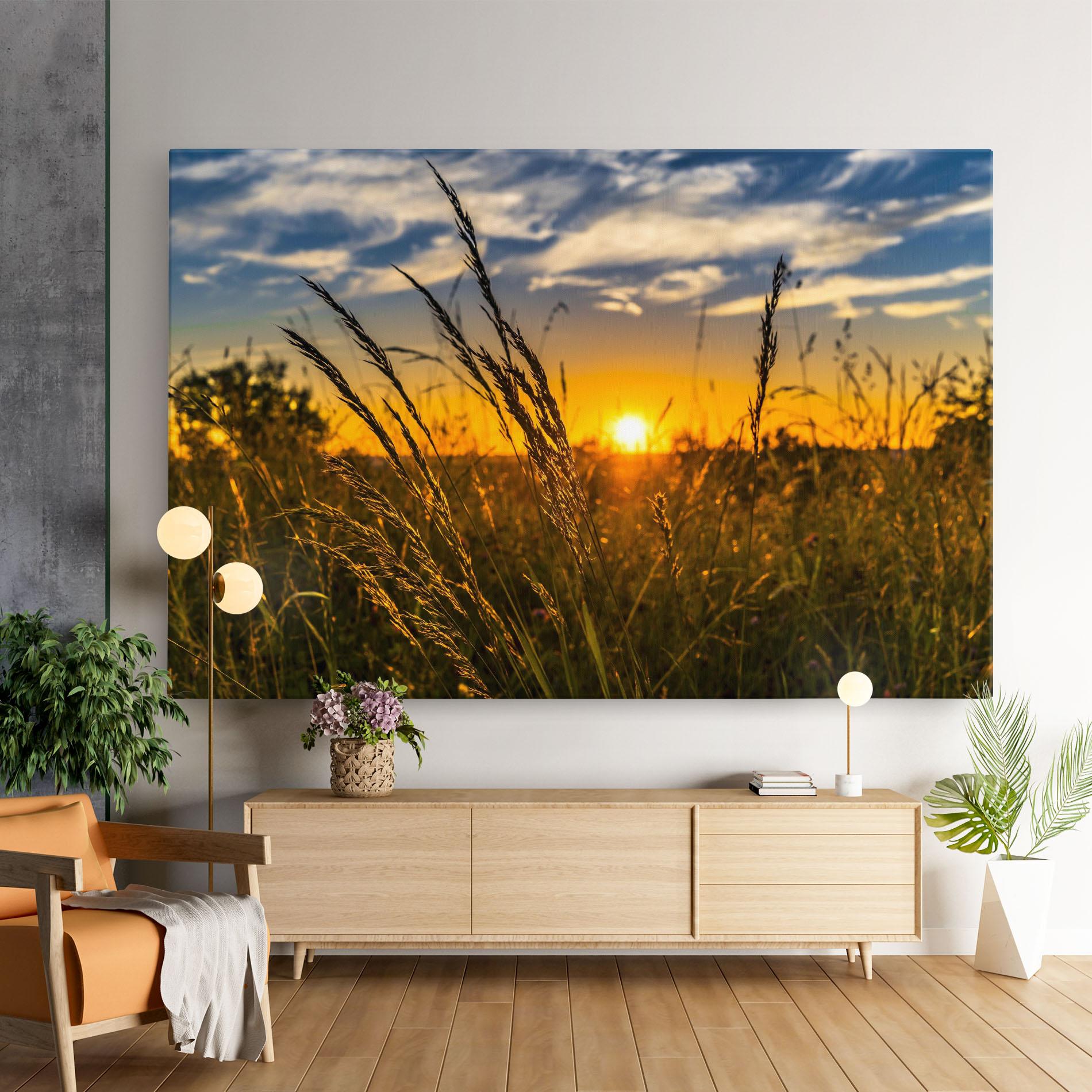 Leinwandbild Wheat Sunset mockup 9
