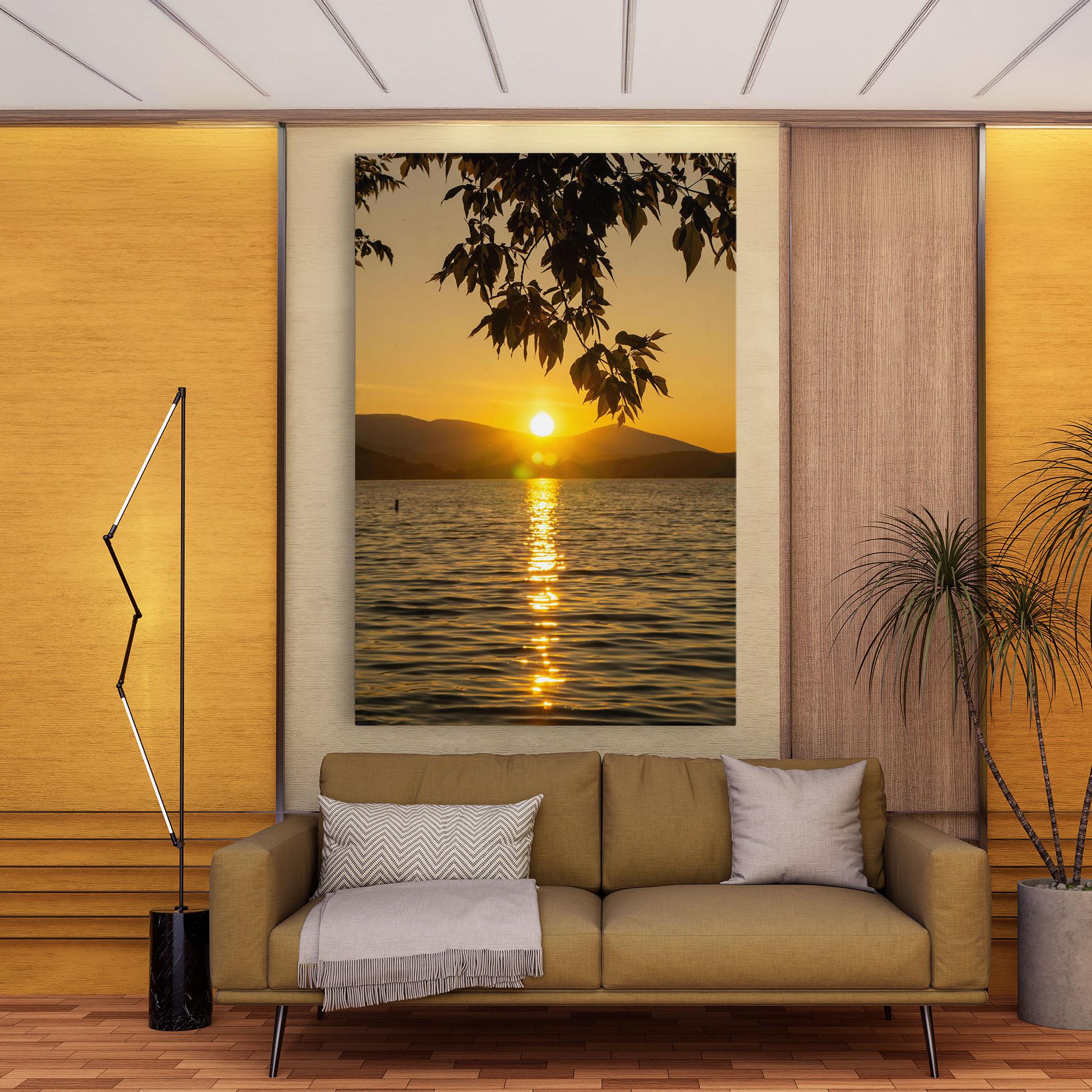 Leinwandbild Yellow Sunrise mockup 9