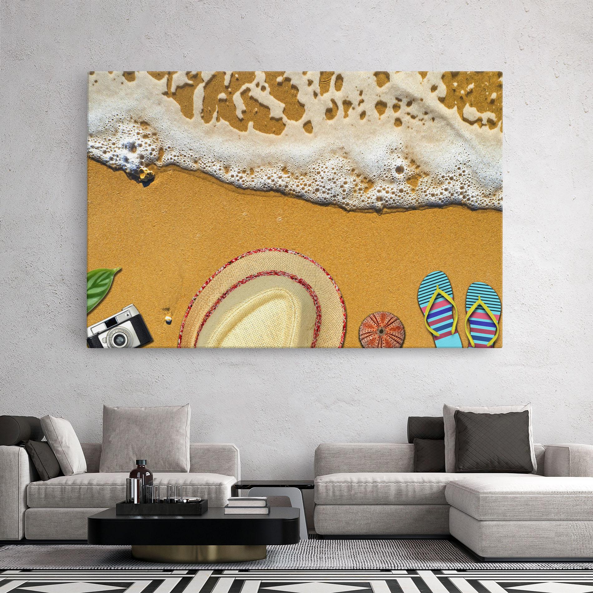 Leinwandbild Beach Accessories mockup 2
