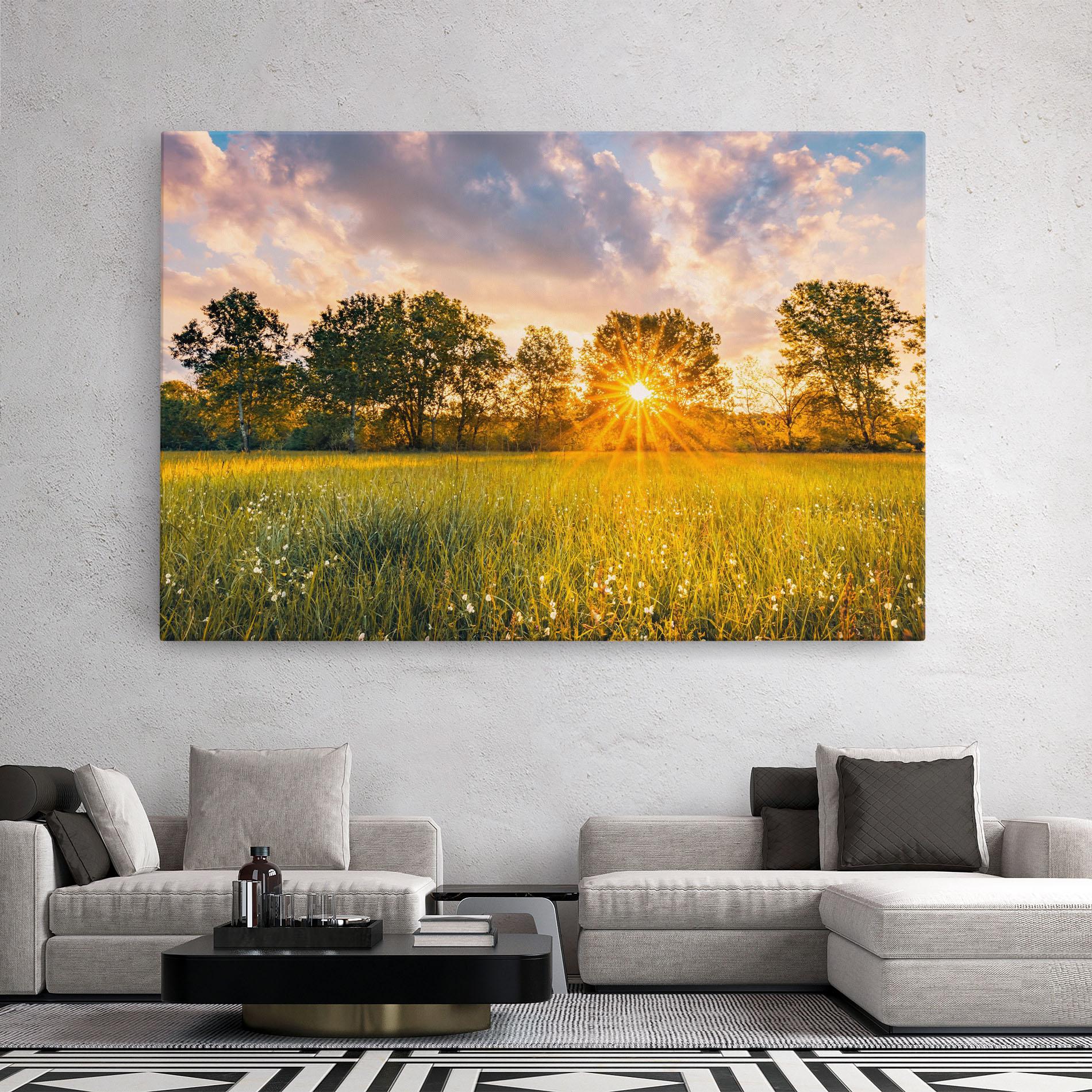 Leinwandbild Blossoming Meadow mockup 2