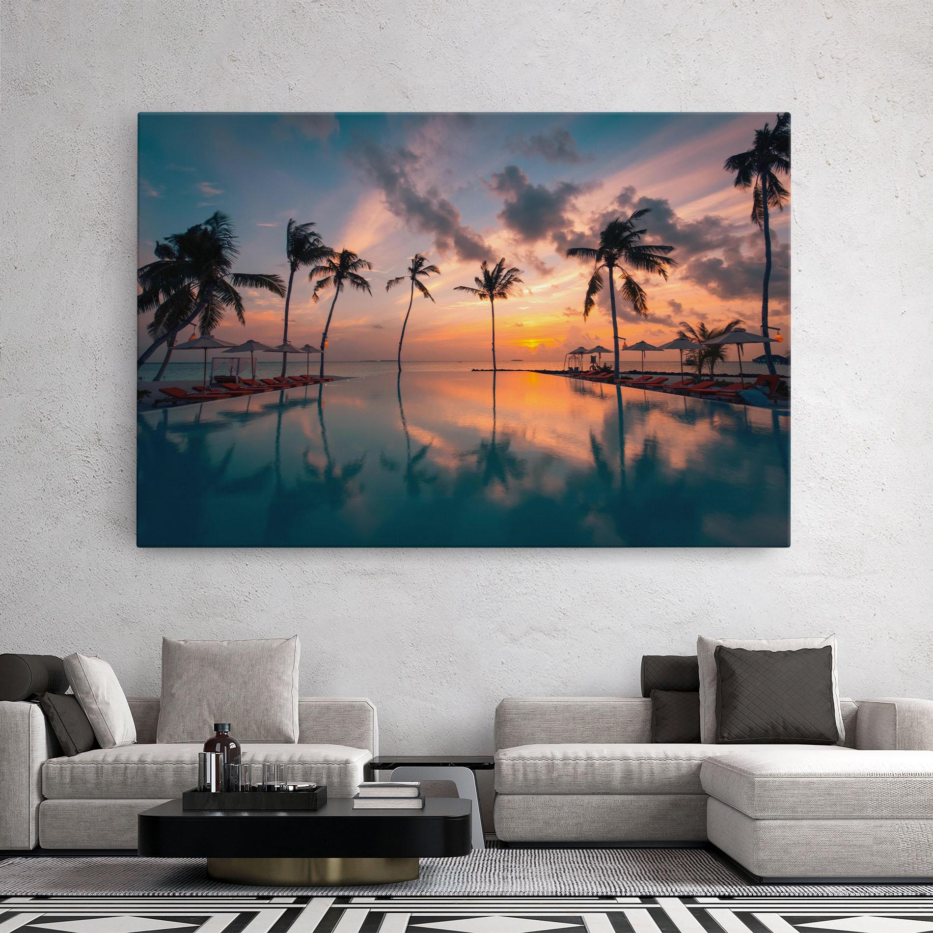 Leinwandbild Tropical Beach mockup 2