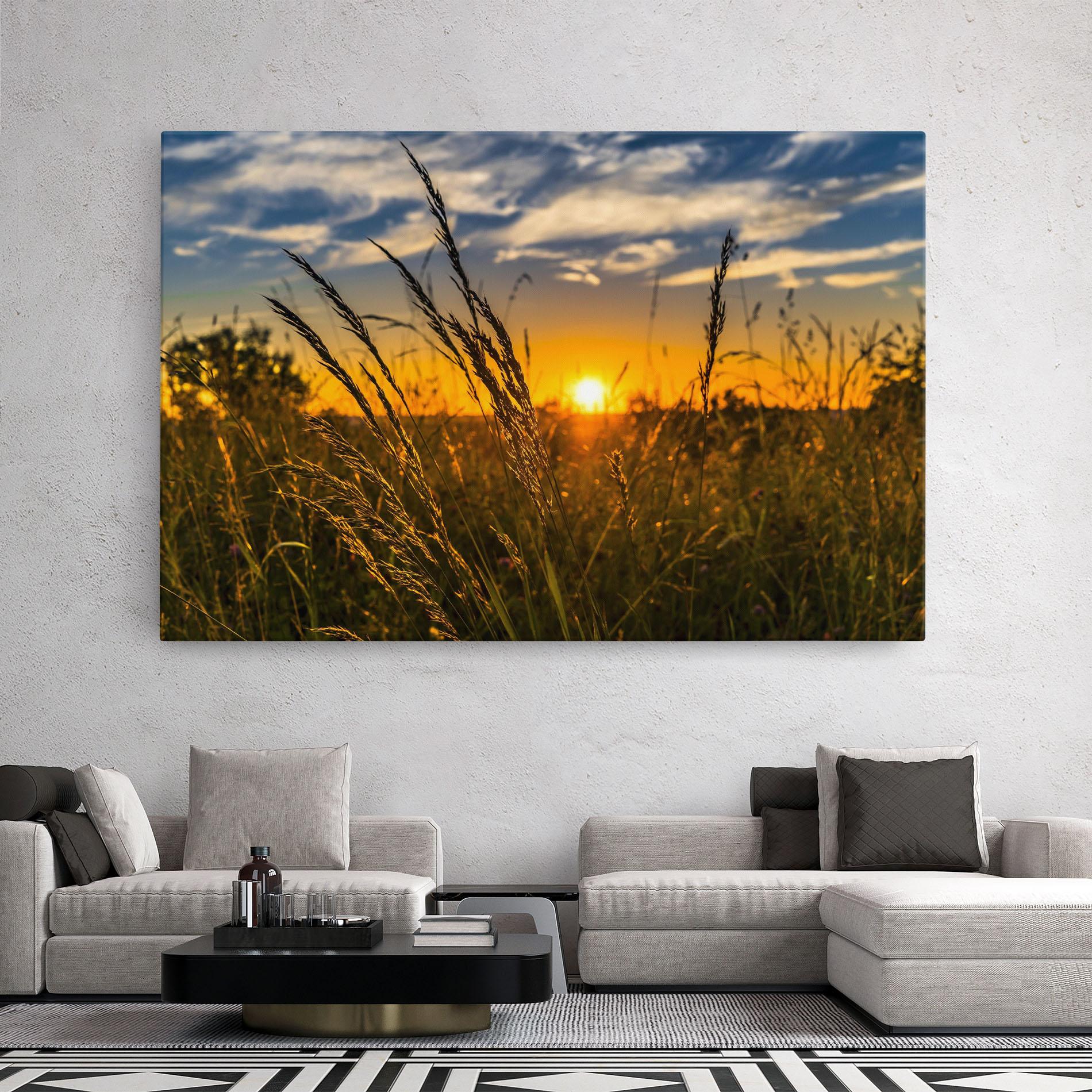 Leinwandbild Wheat Sunset mockup 2