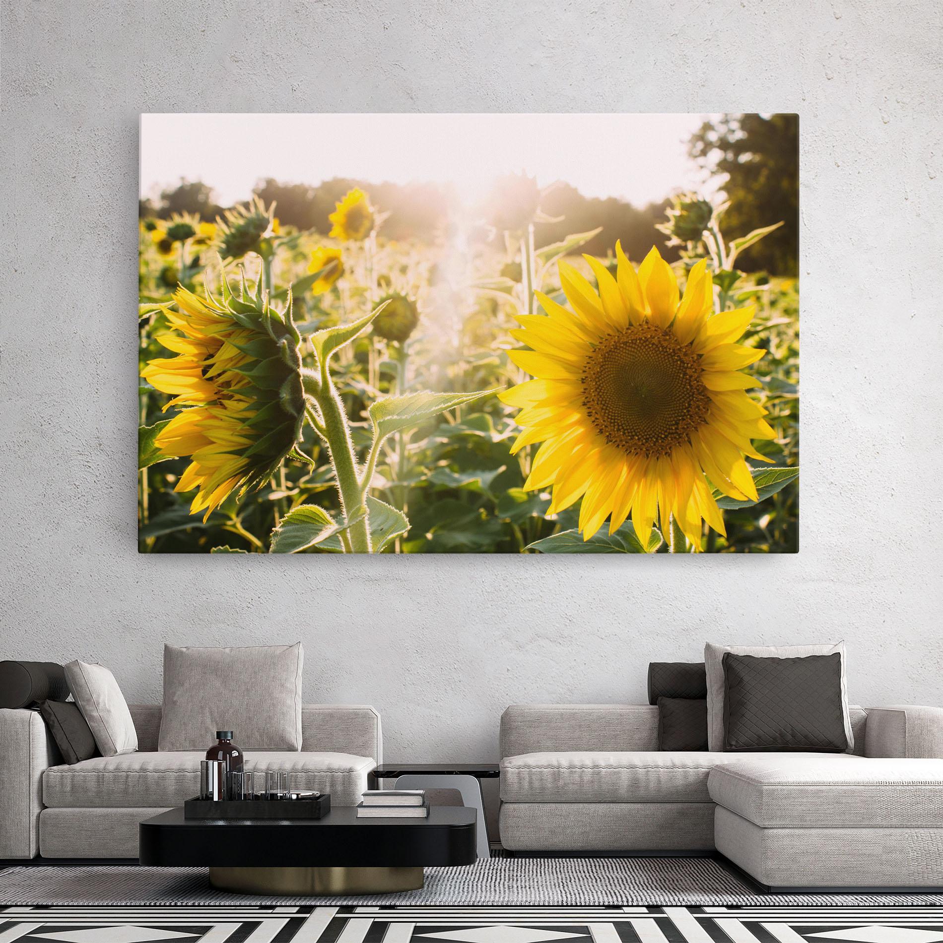 Leinwandbild Yellow Sun Flower mockup 2