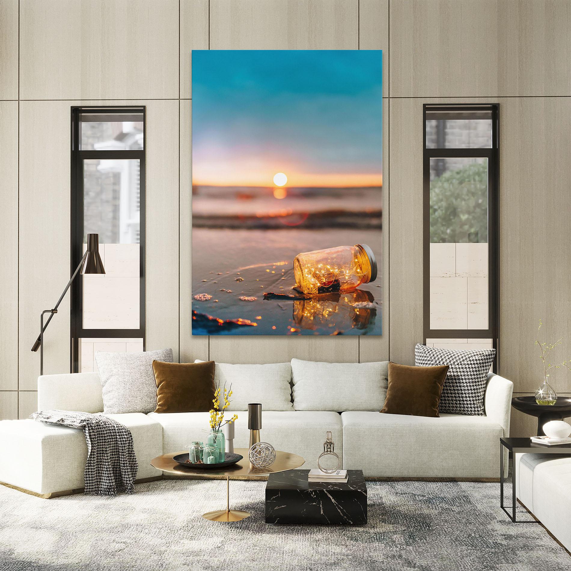 Leinwandbild Jar With Lights mockup 2