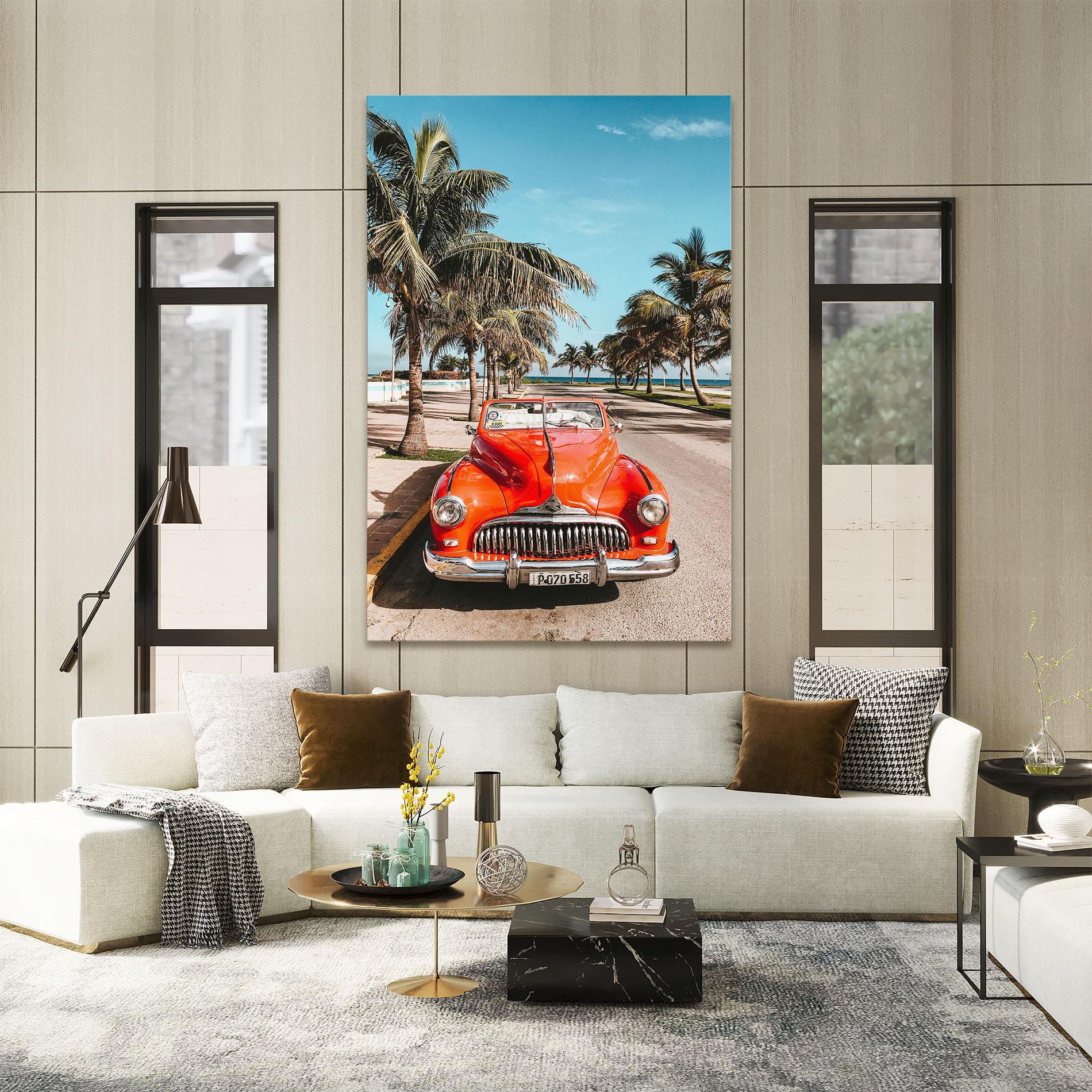 Leinwandbild Red Summer Car mockup 2